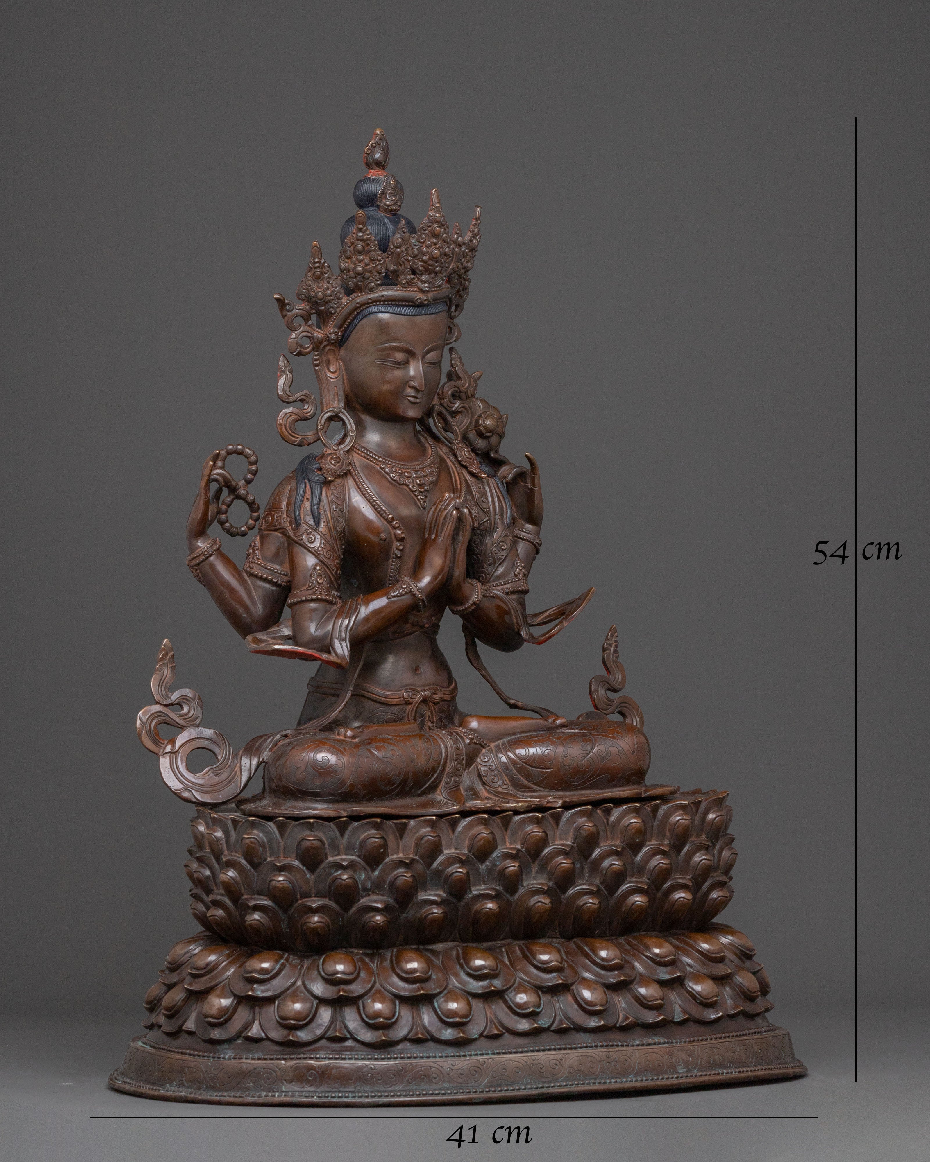 Chenrezig Compassion Bodhisattva Statue | Altar Decor