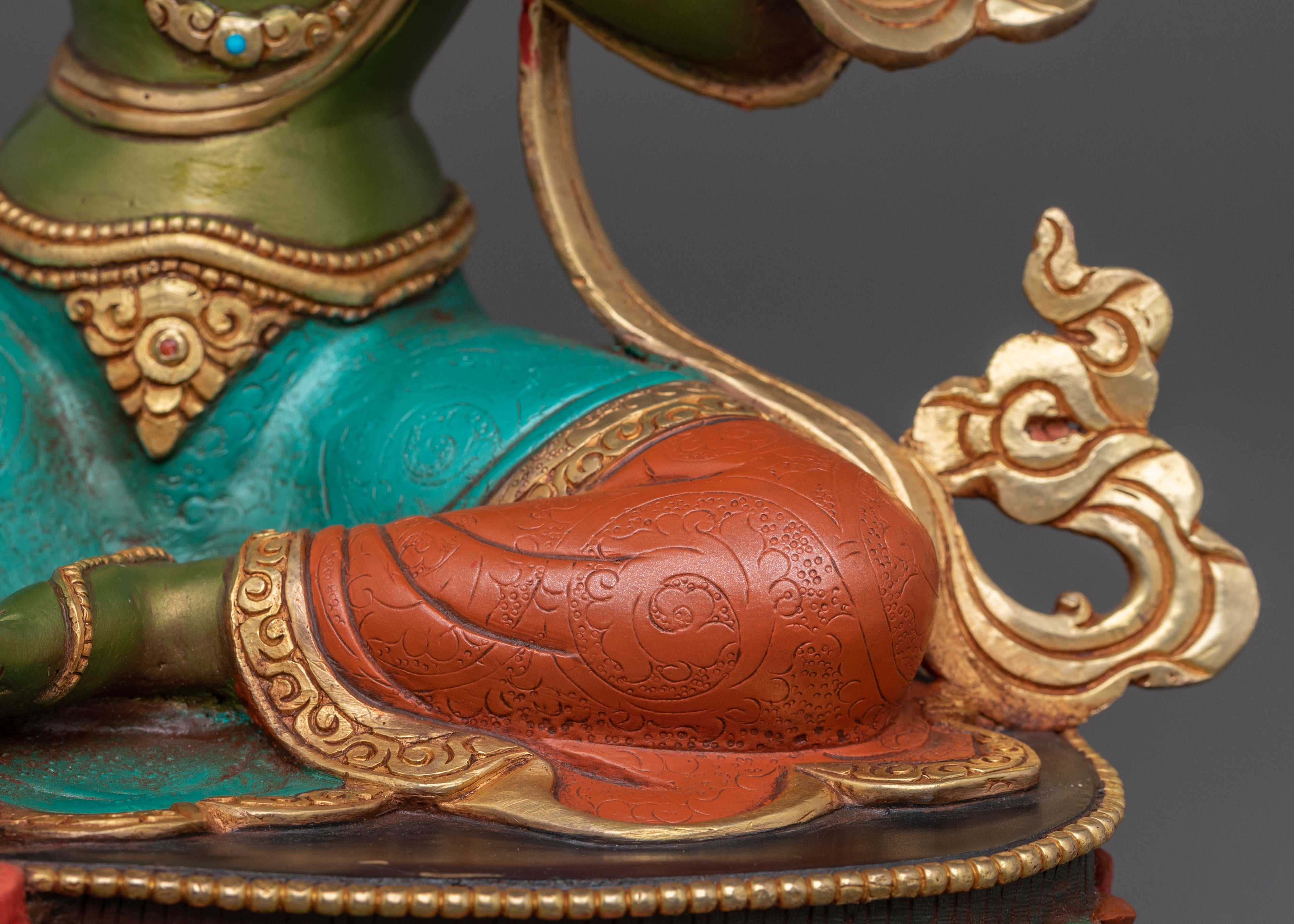 Handcrafted Green Tara Statue | Buddhist Icon