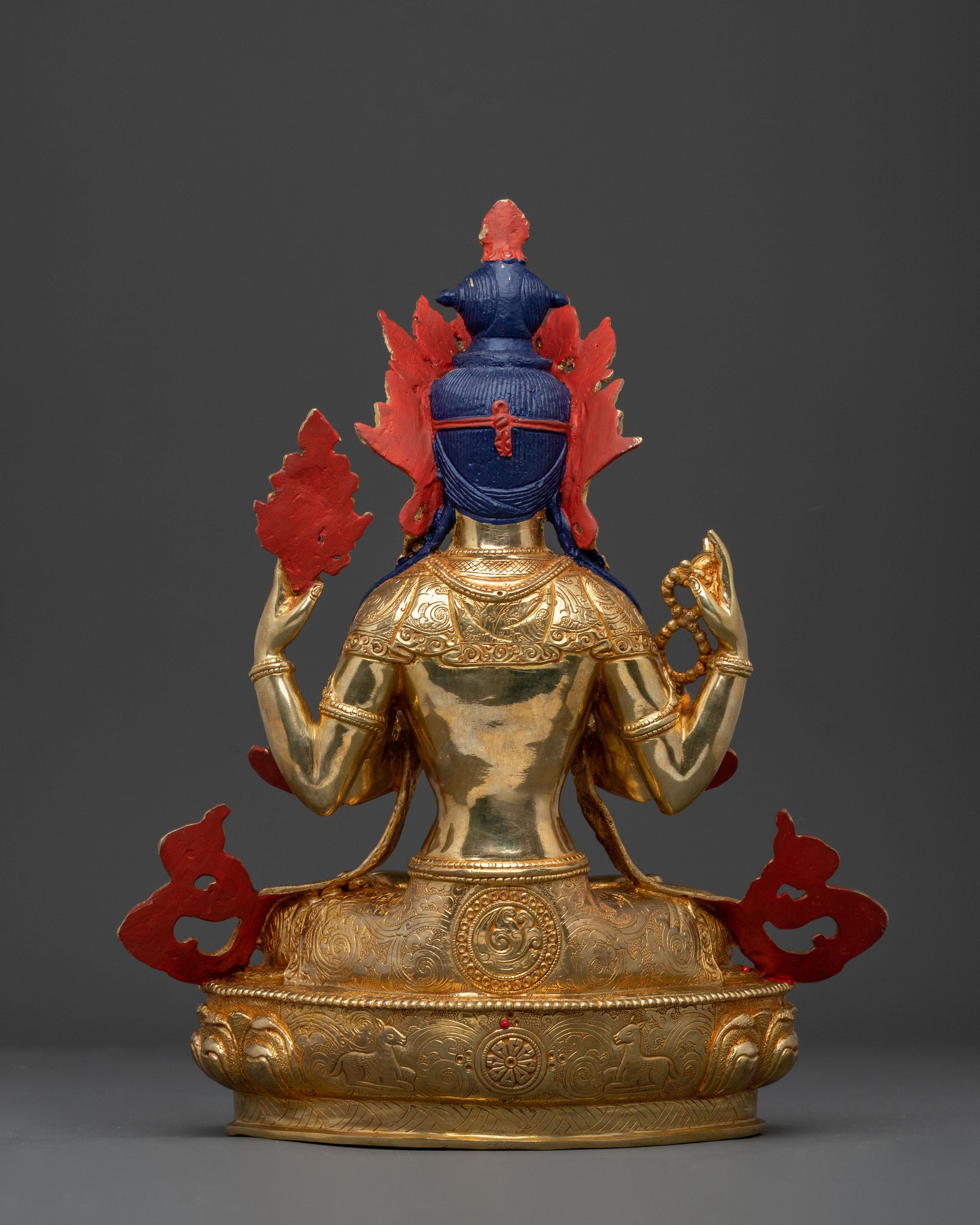 Four-Armed Chenrezig Statue: Handcrafted Figurine