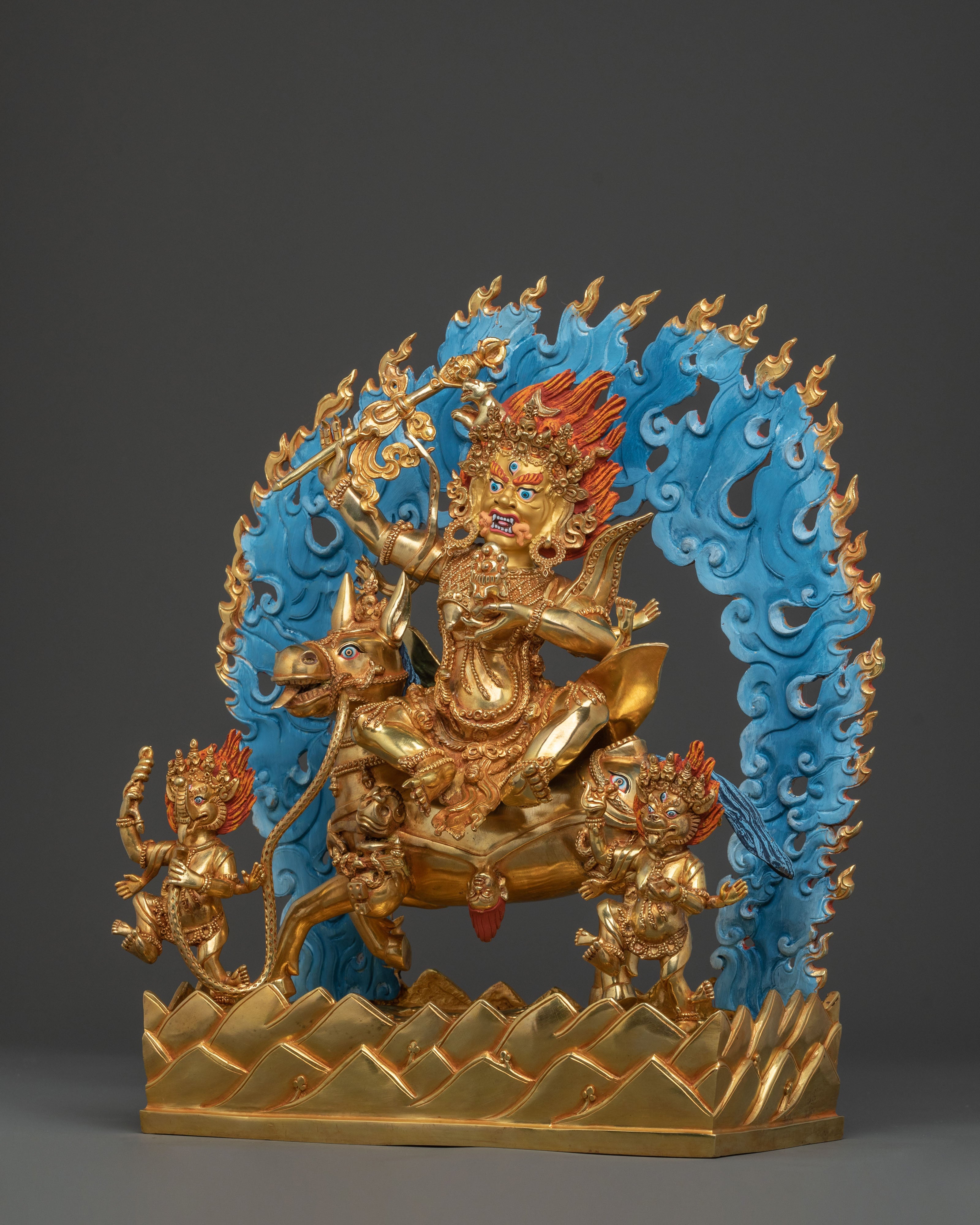 Palden Lhamo Buddhist Figurine | Wrathful Deity of Protection