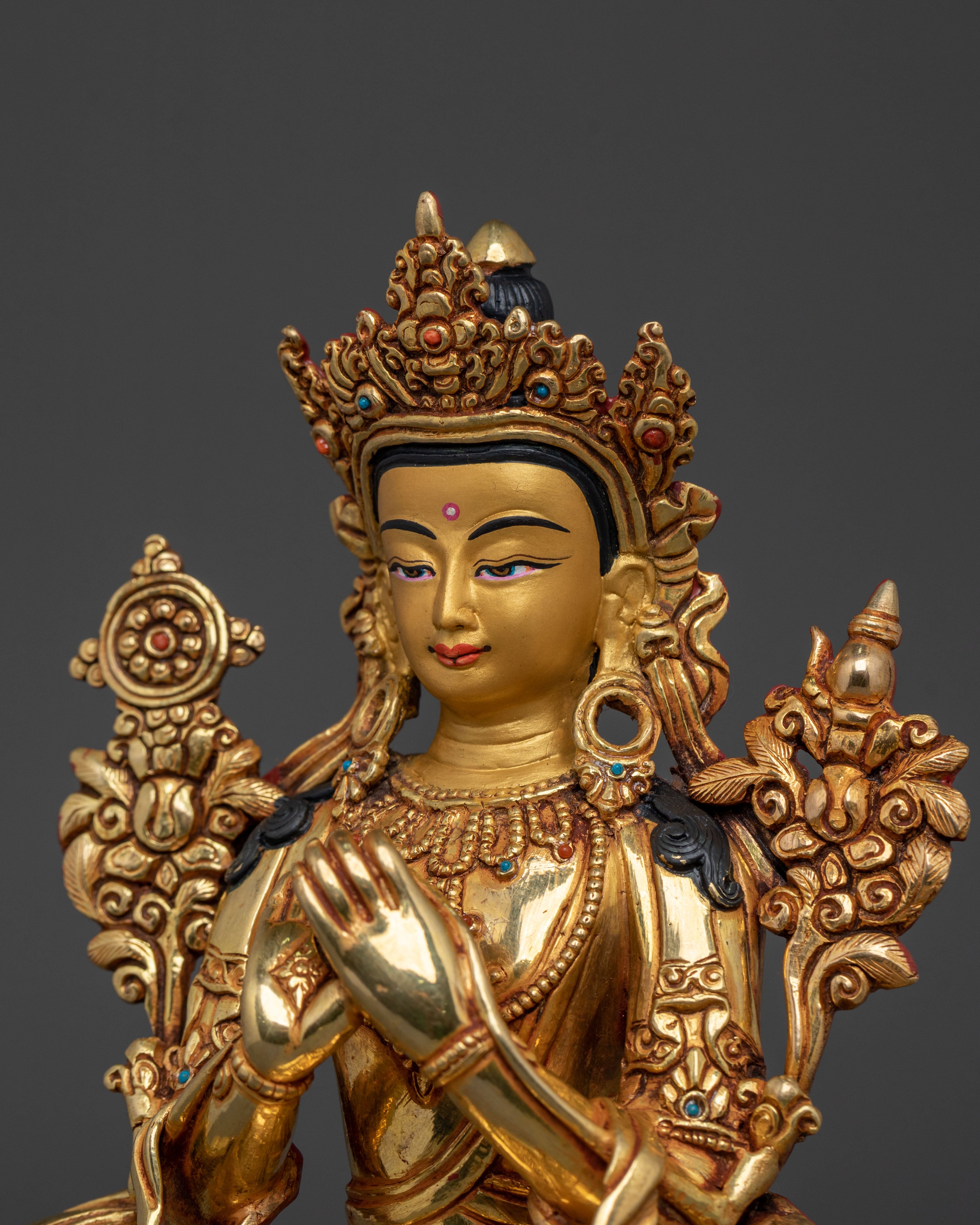 Future Buddha Maitreya Statue | Tibetan Buddhist Figurine
