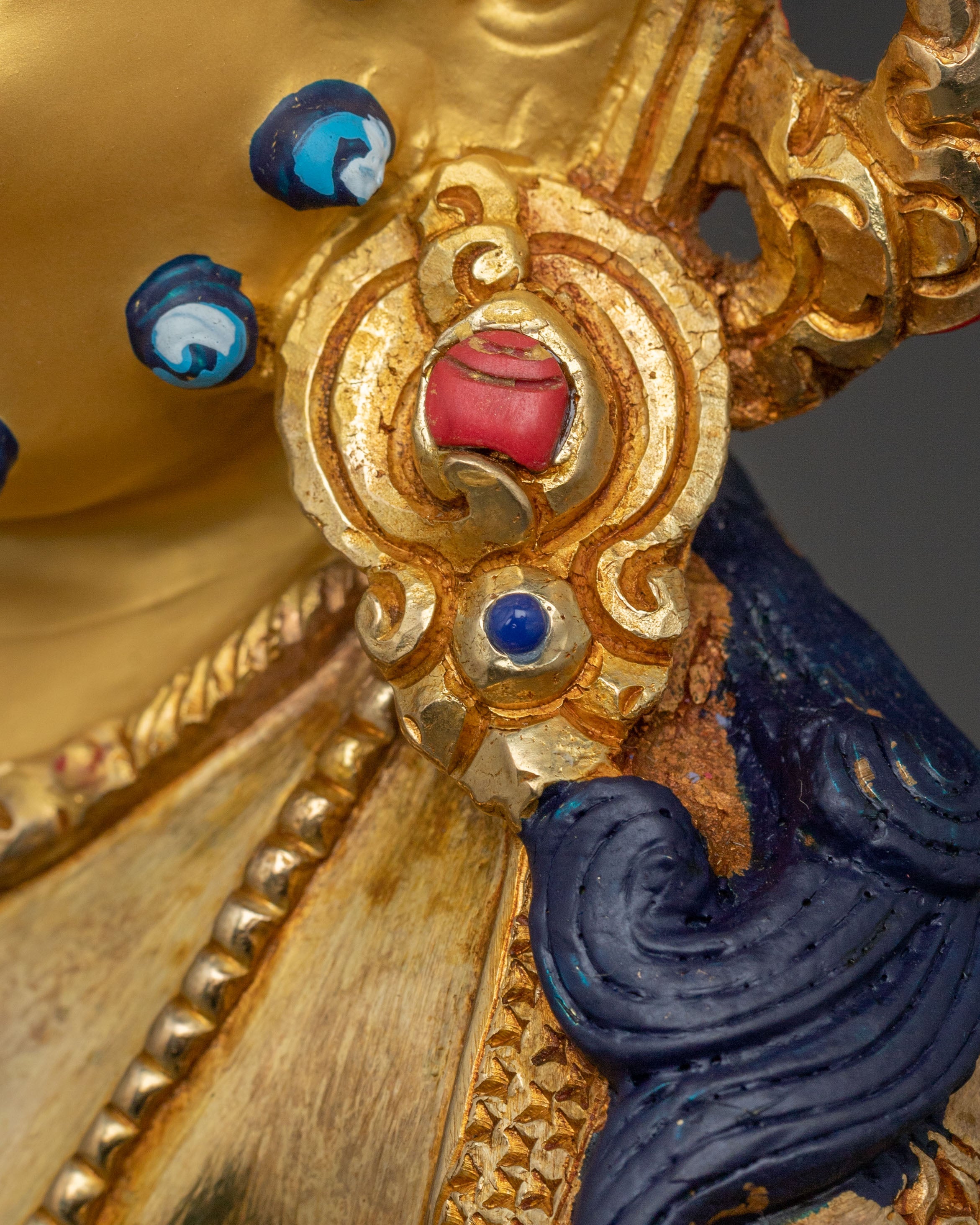 Dzambhala Prosperity God Statue | 24K Gold Gilded Copper Statue