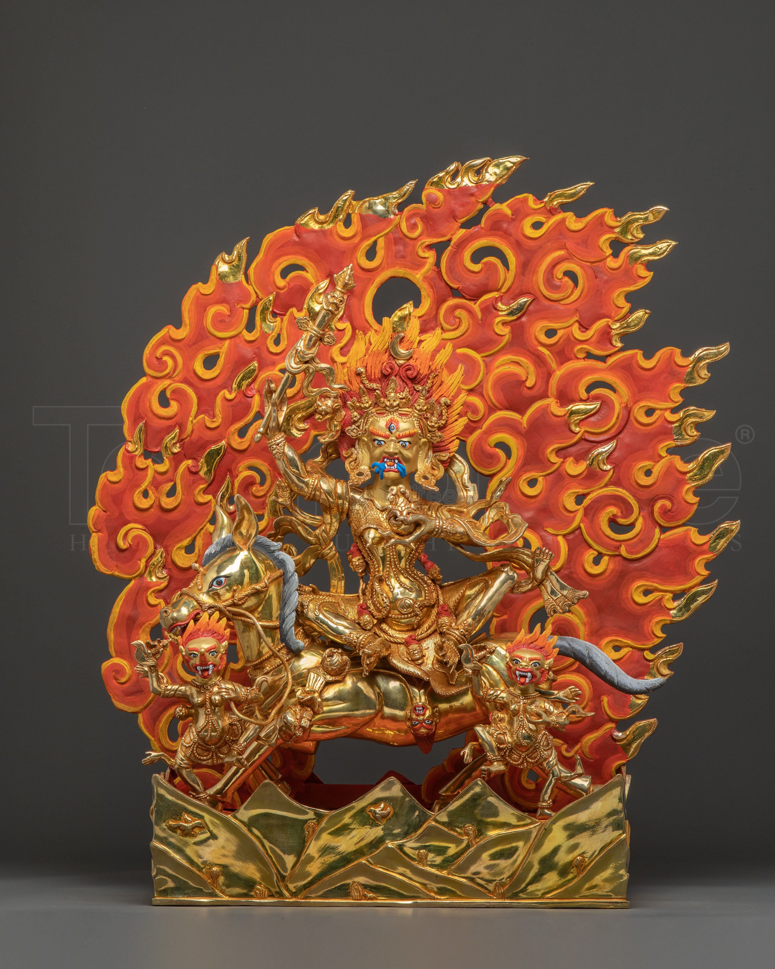 Palden Lhamo Wrathful Protector Statue