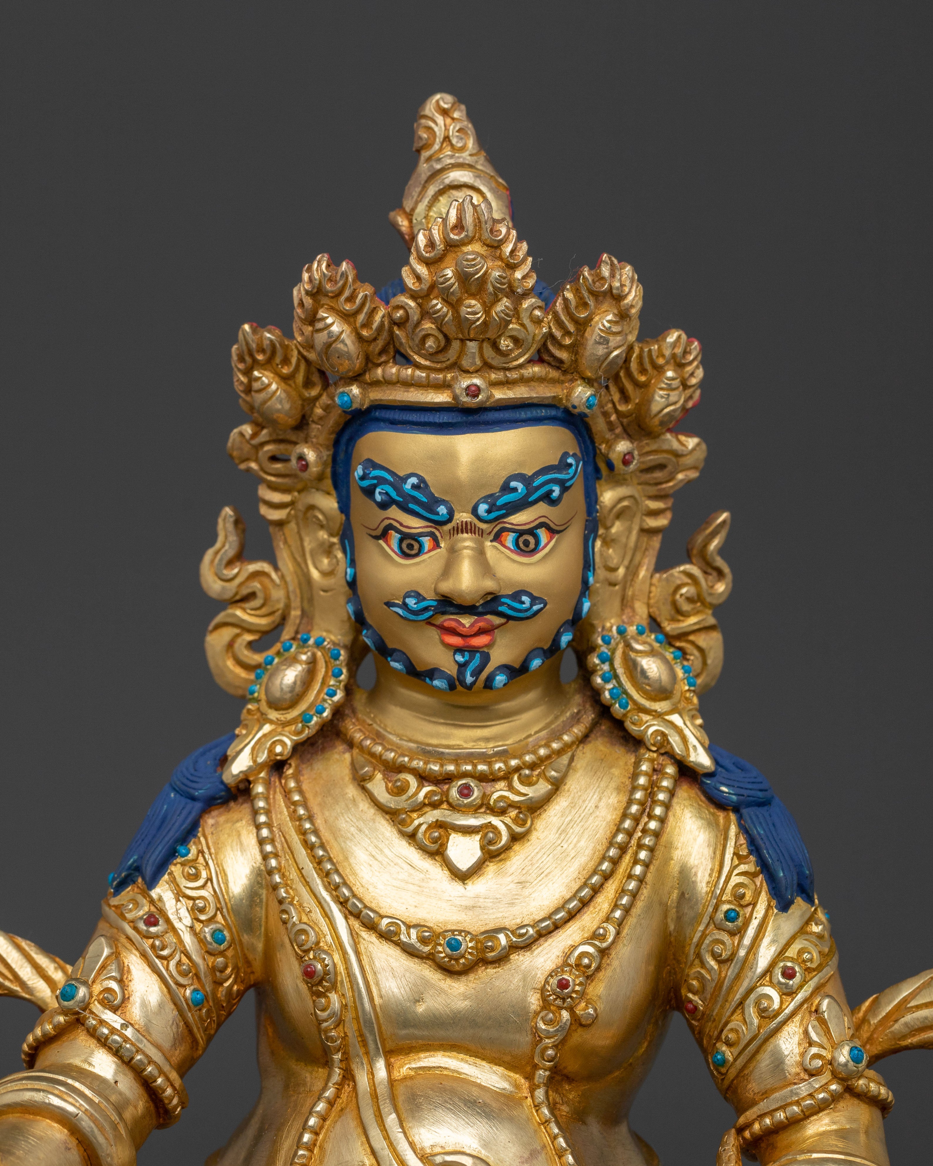 Dzambhala Wealth Deity Handcrafted Statue