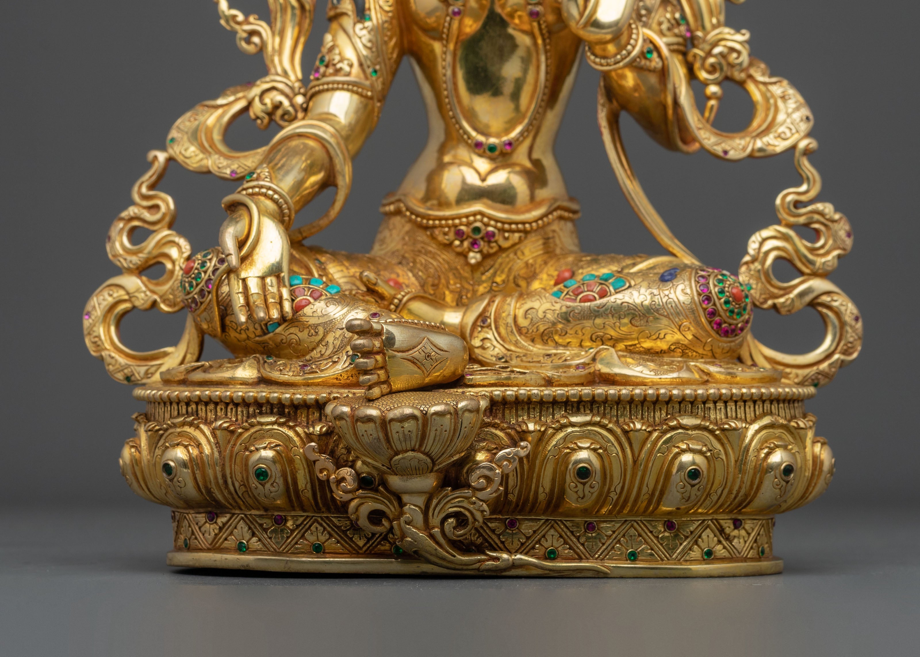 Handmade Green Tara Spiritual Figurine | Home Decor