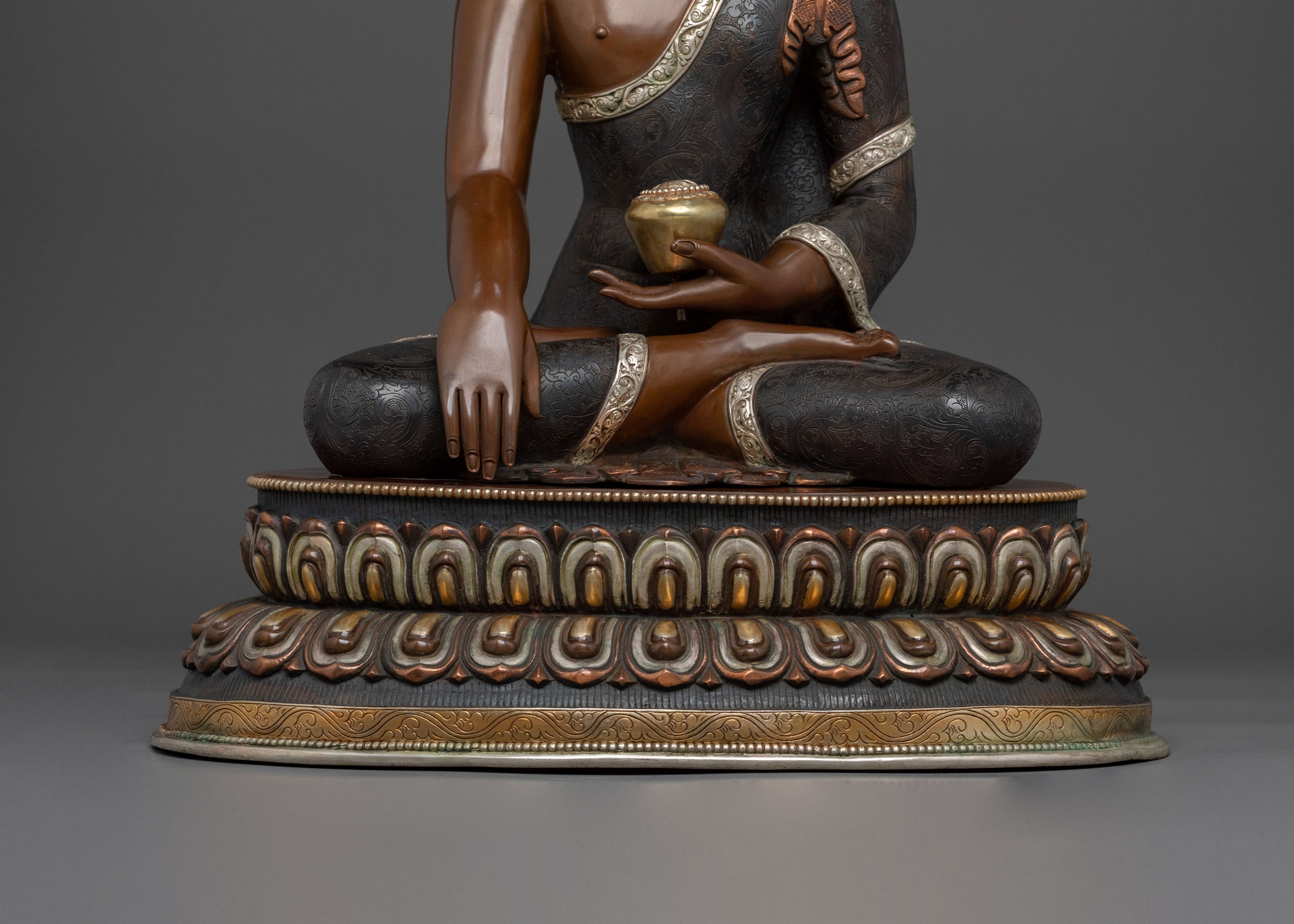Hand Carved Sacred Shakyamuni Buddha Statue