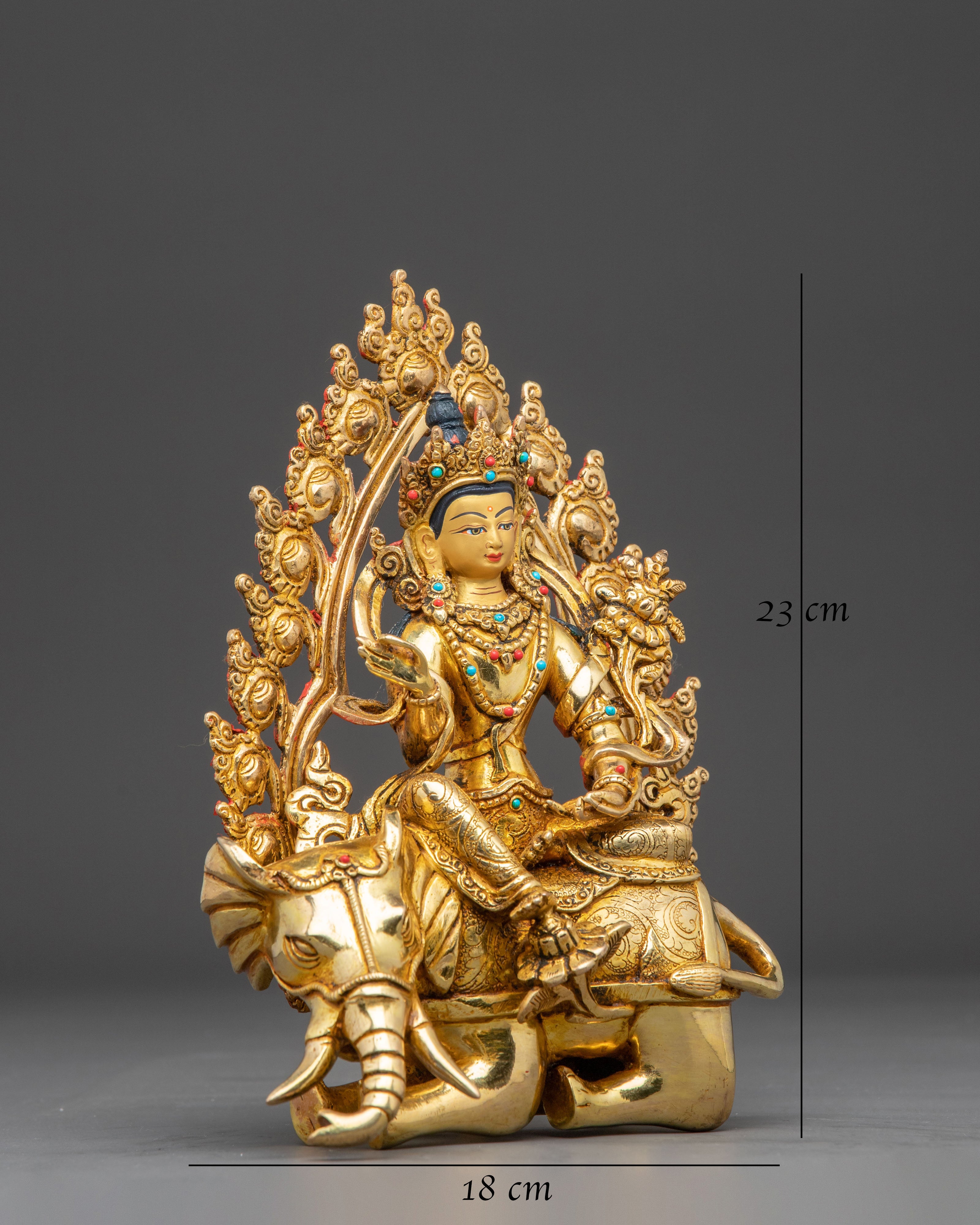Golden Statue of Samanthabhadra | Dharma Protector