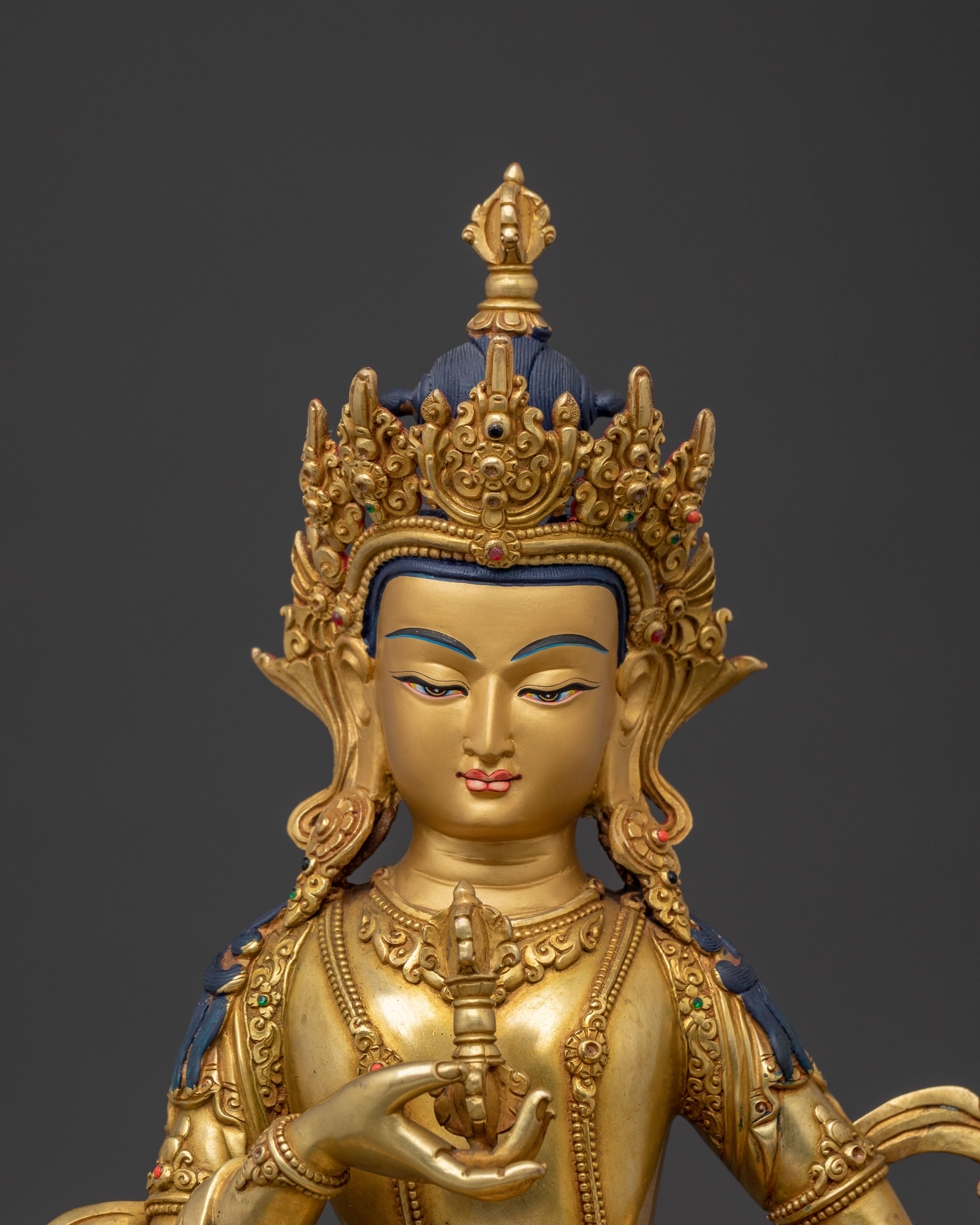 Golden Statue of Divine Vajrasattva | 24k Gold Gilded