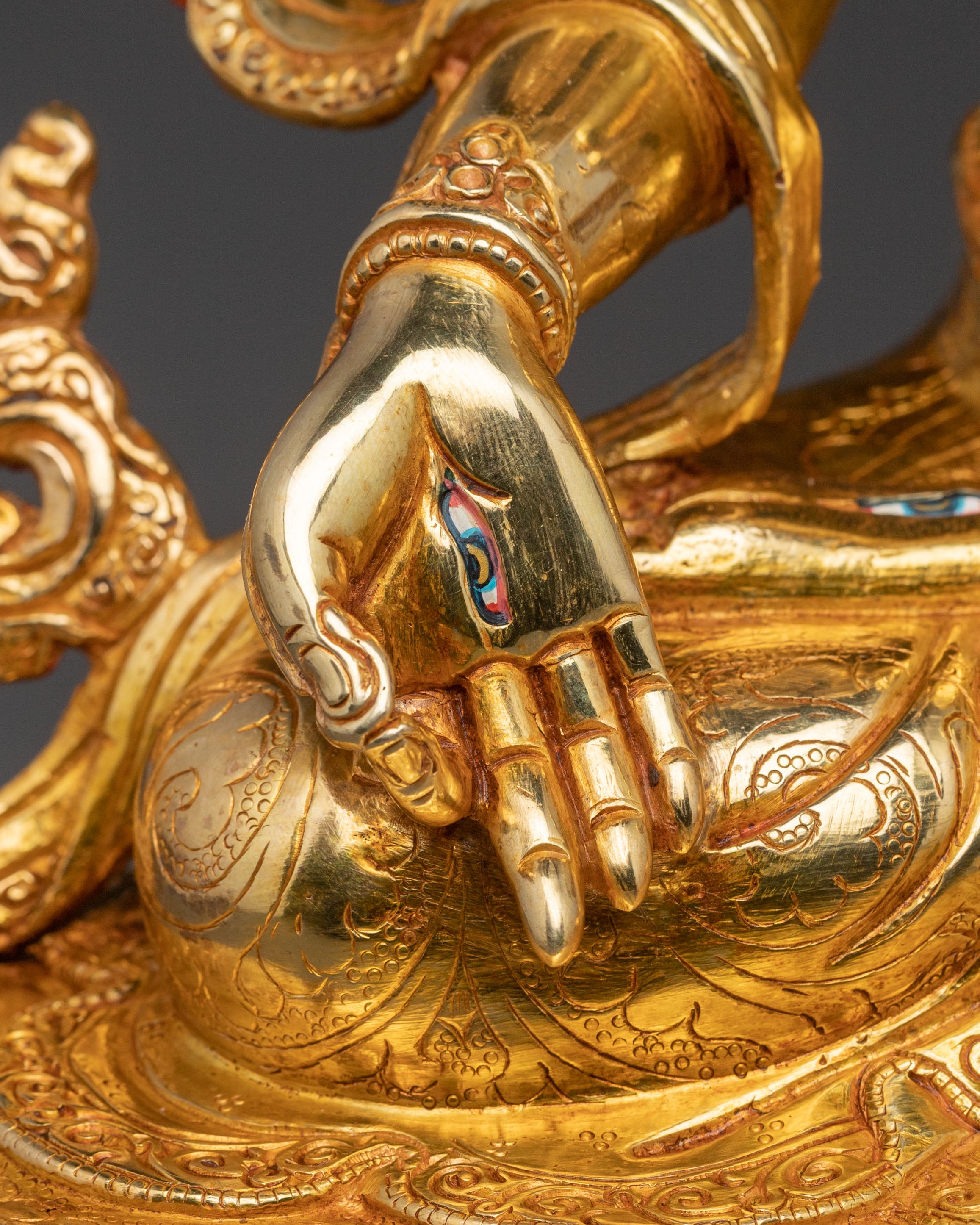 White Tara Healing Statue – Serene Gilded Copper