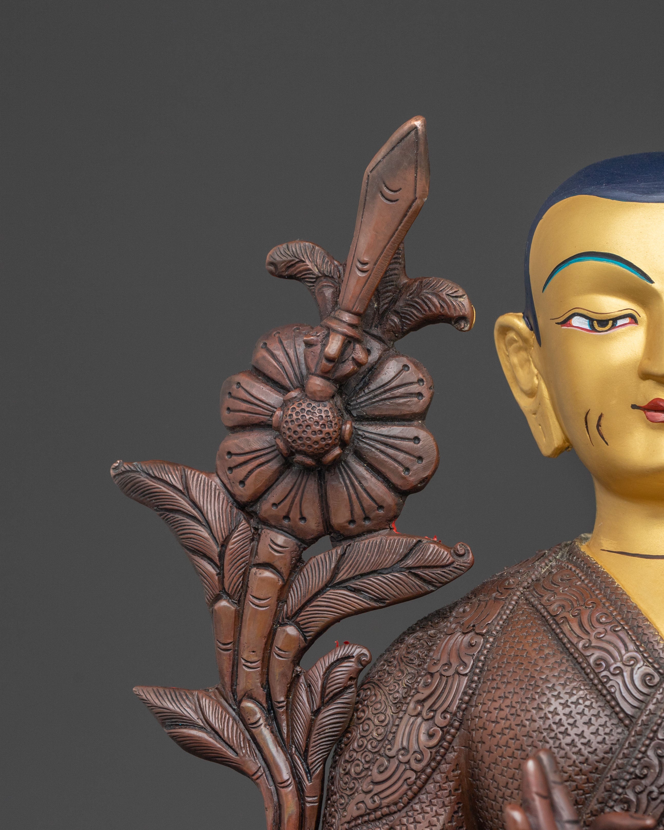 Tsongkhapa Statue Set with Disciples: Altar Home Decor
