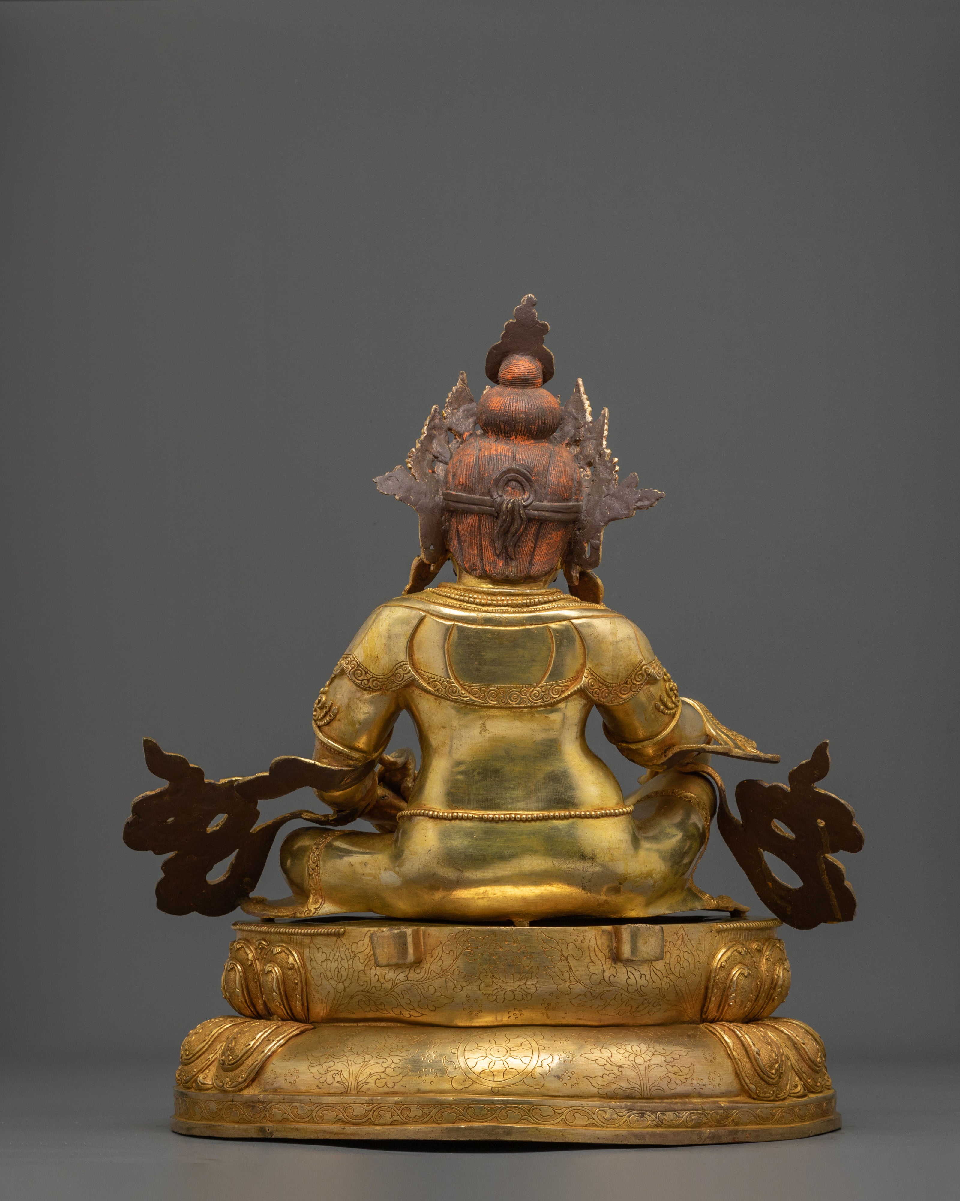 Dzambhala Golden Statue | Copper Figurine of Wealth Deity