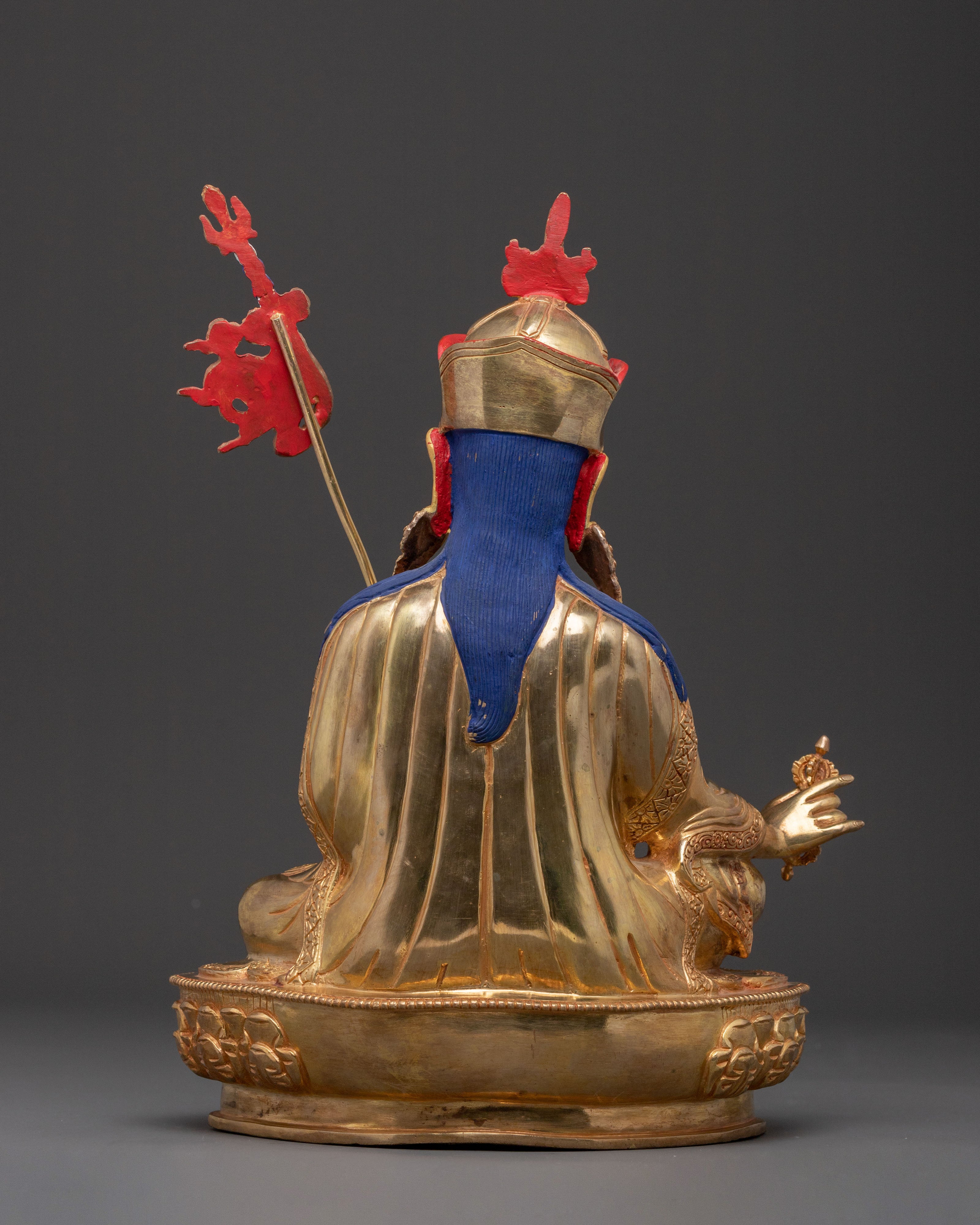 Guru Rinpoche Statue | 24K Gold Gilded Figure