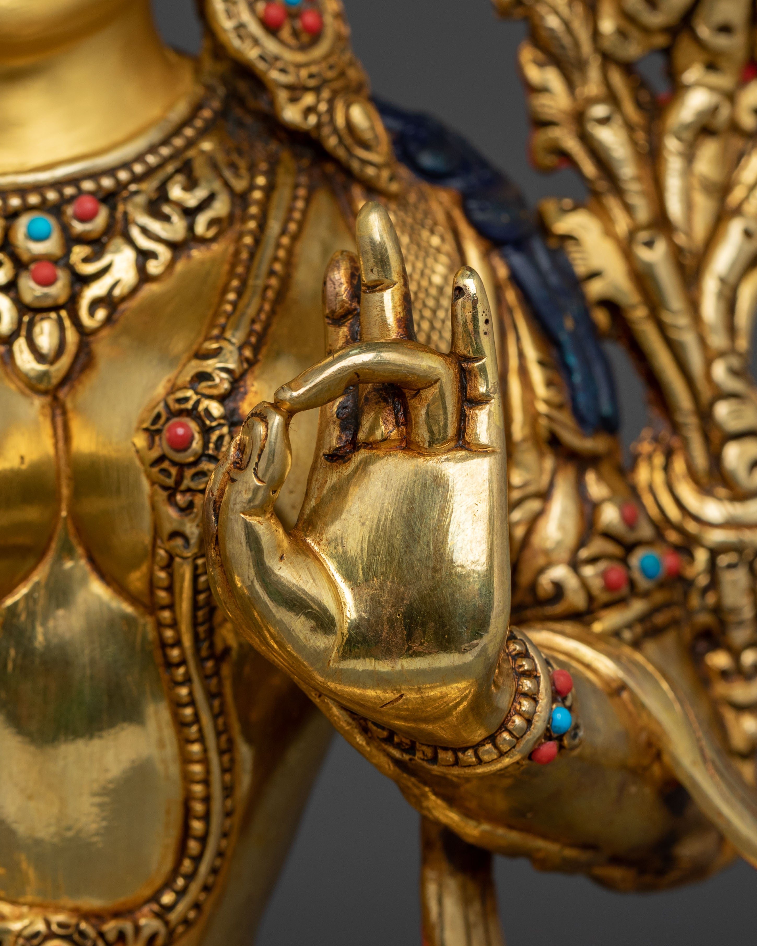 Tibetan Green Tara Statue | Healing Goddess