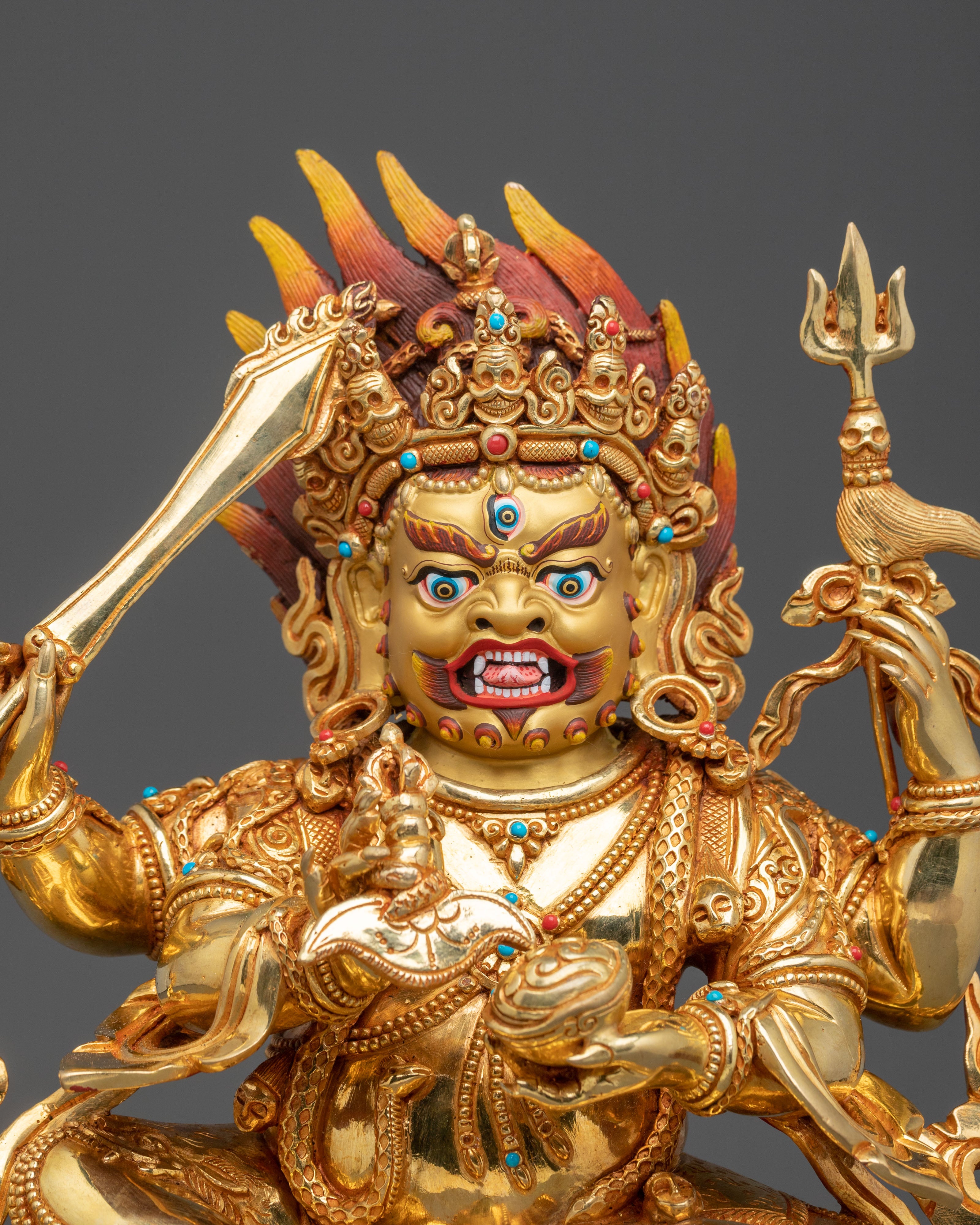 Chaturbhuja Mahakala Statue | Tibetan Buddhist Protector