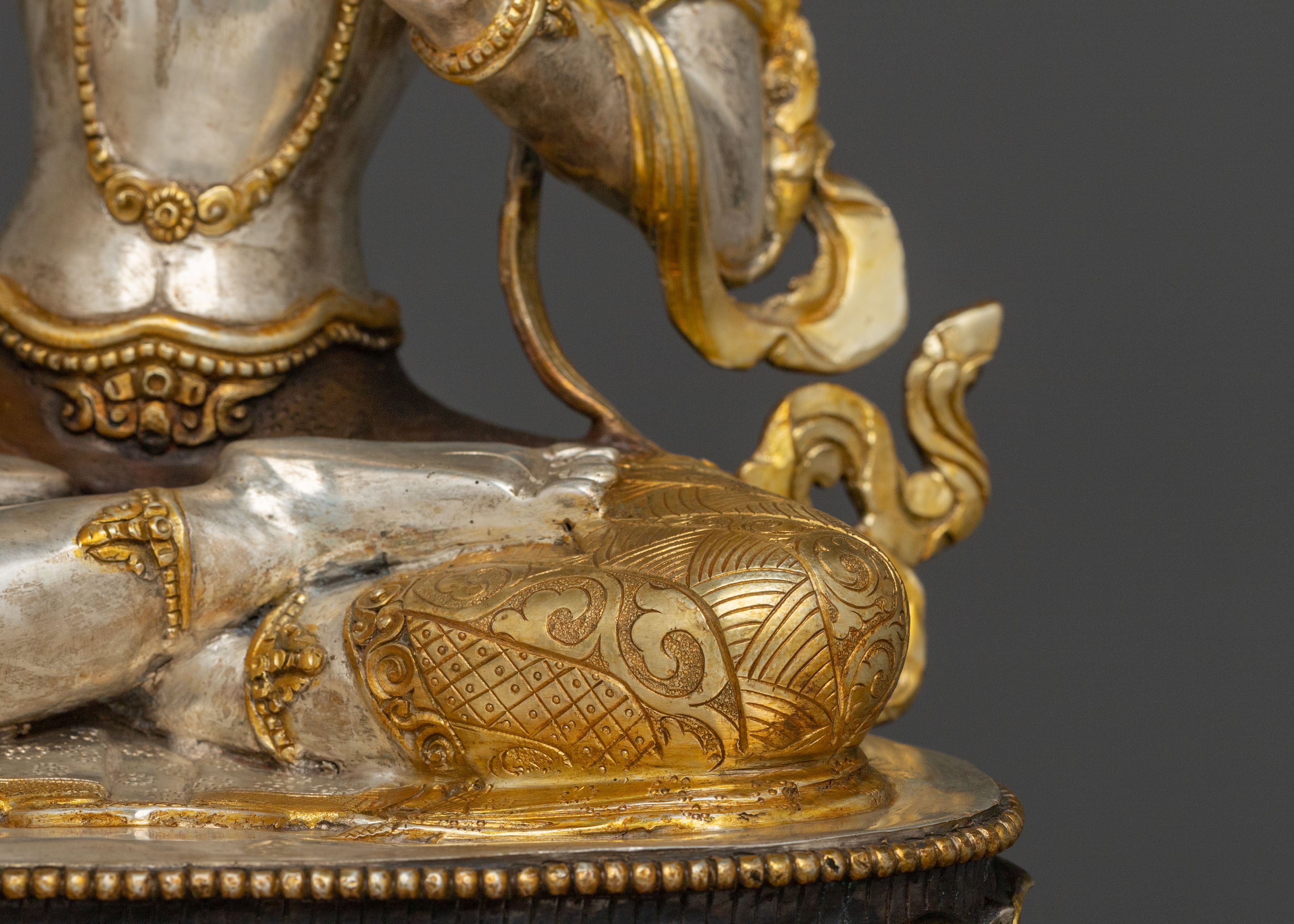Green Tara Silver Plated Statue | Goddess of Compassion