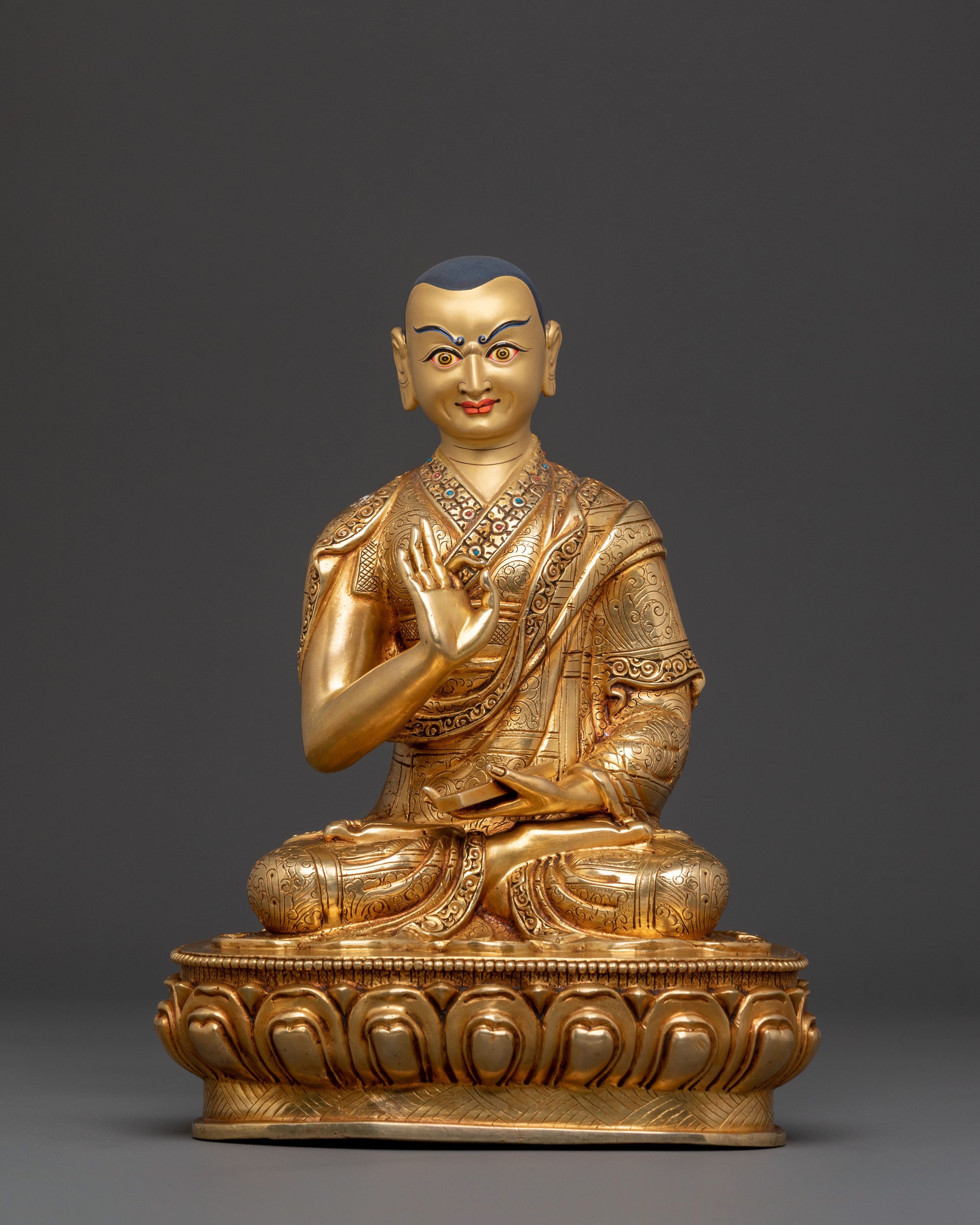 Tsongkhapa Sacred Statue with Disciples | Spiritual Icons