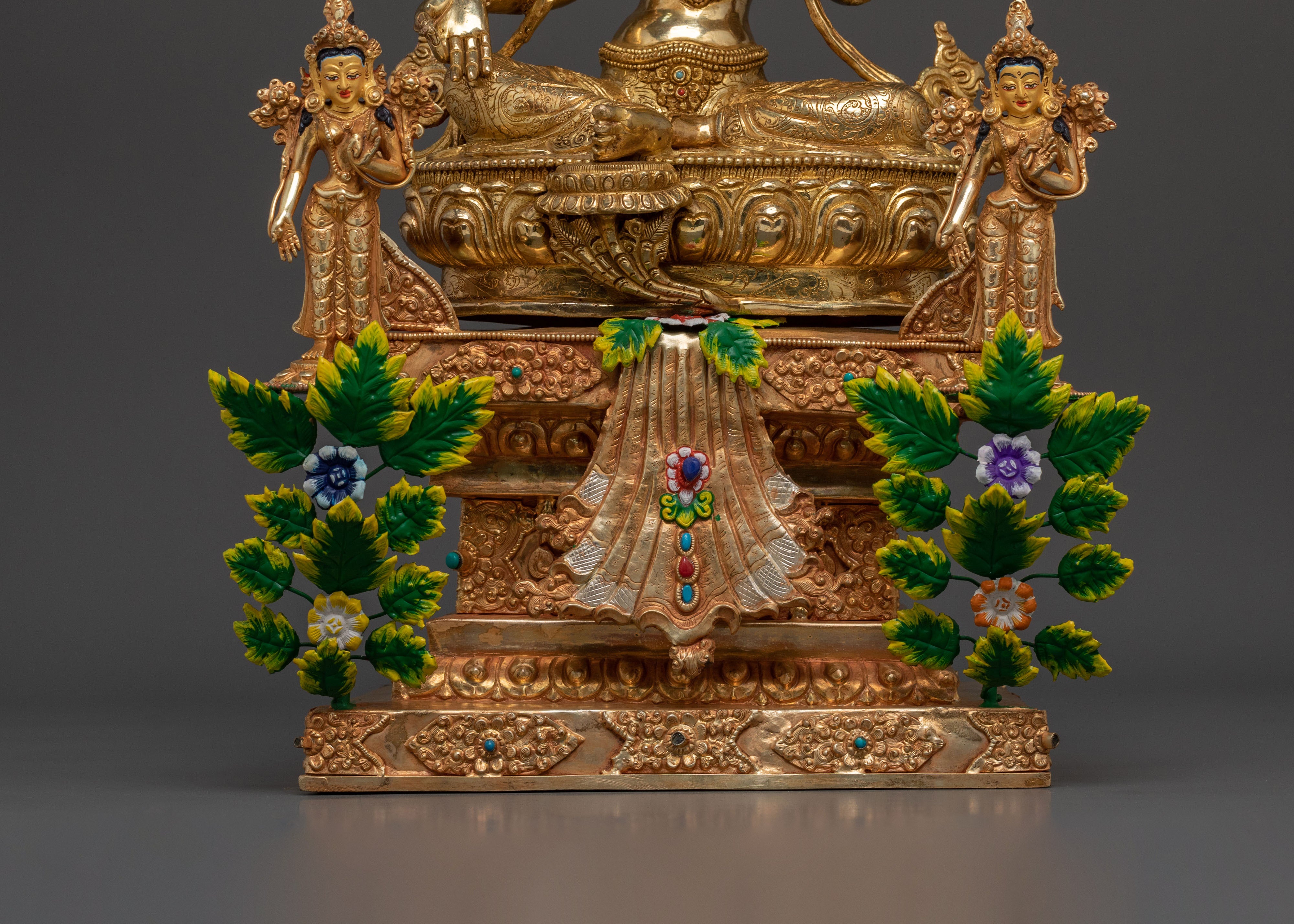 Twenty One Tara Buddhist Goddess Statue Set in 24K Gold