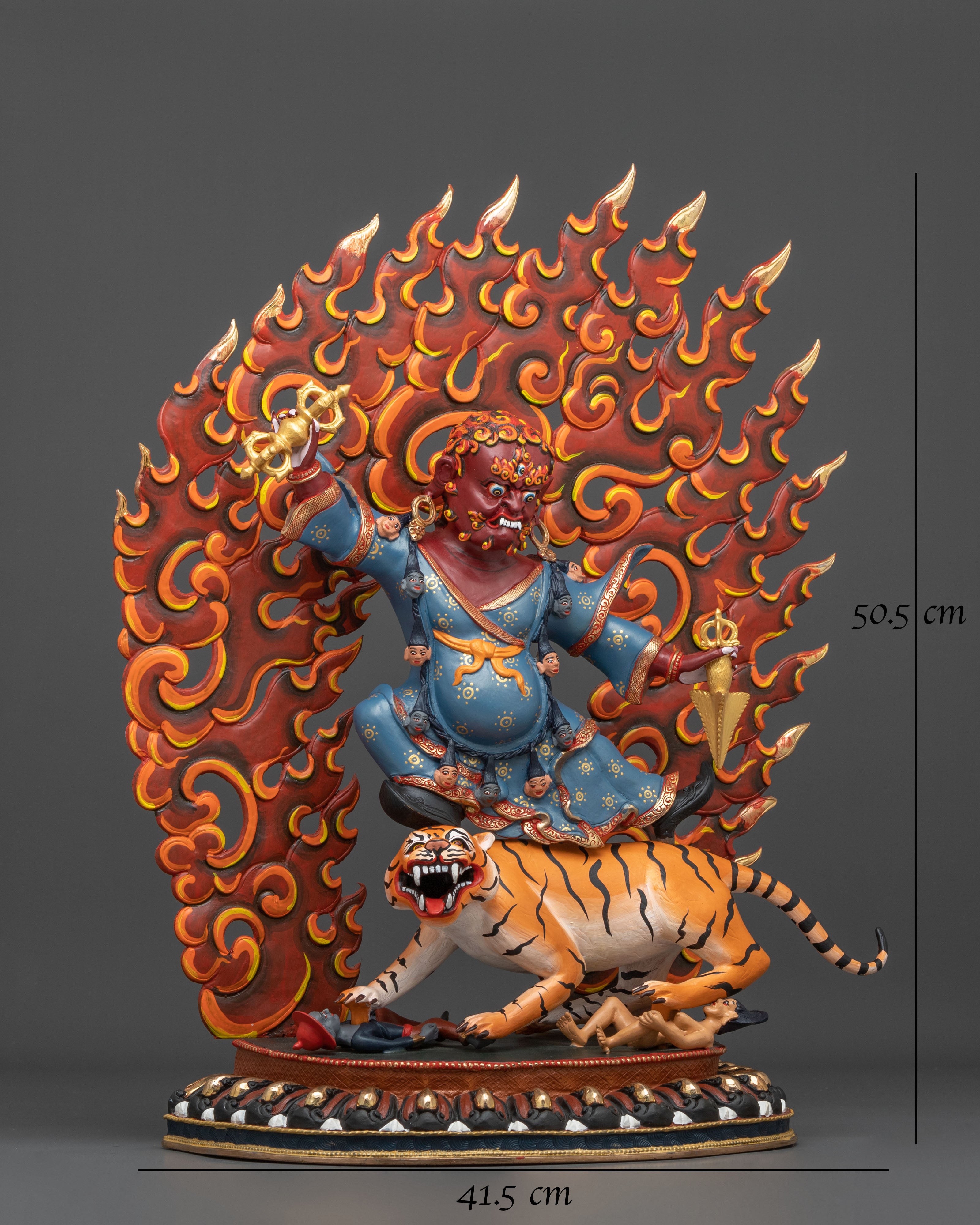 Dorje Drollo Copper Statue | Wrathful Guru Rinpoche Form