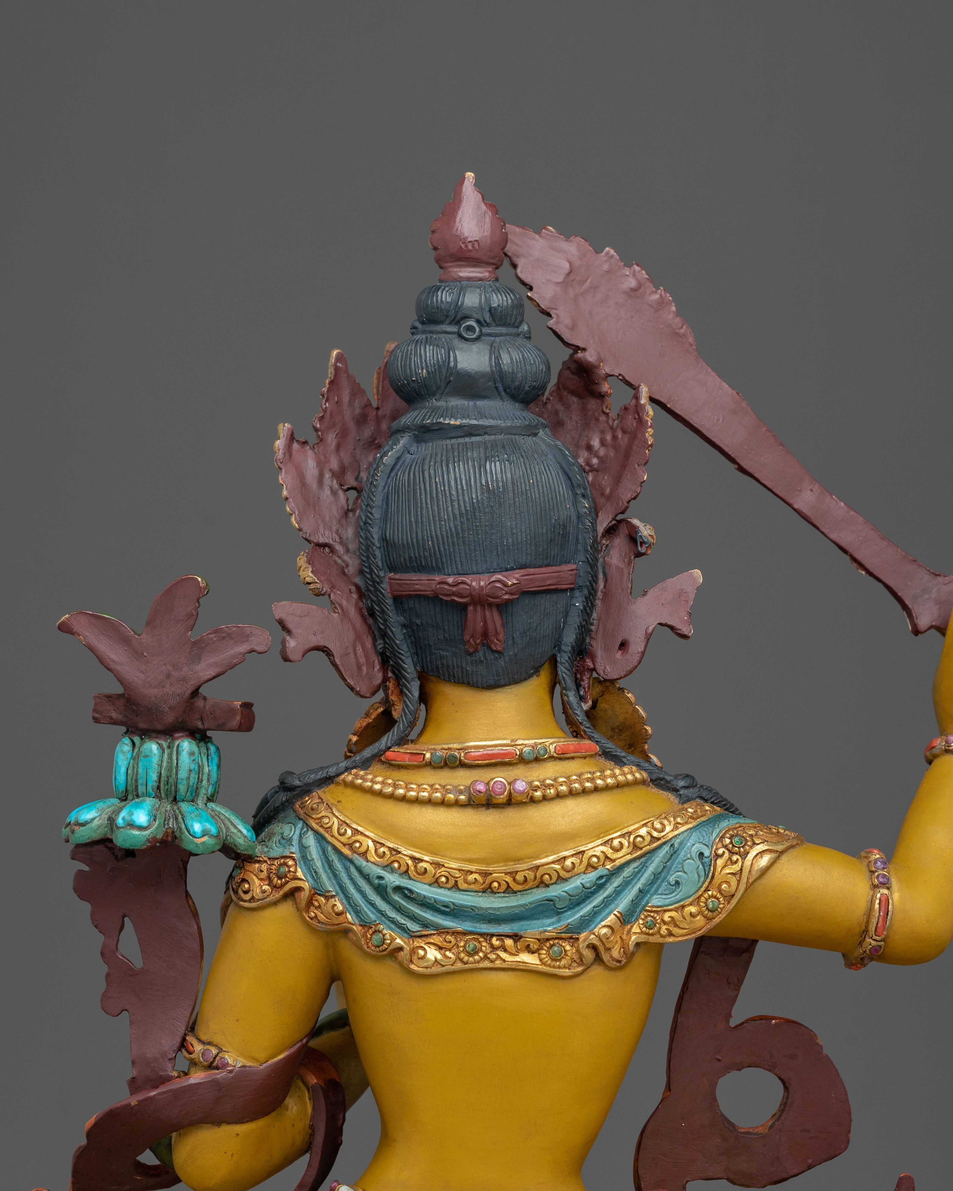 Simhanada Manjushri Buddhist Statue: Lion’s Roar of Wisdom