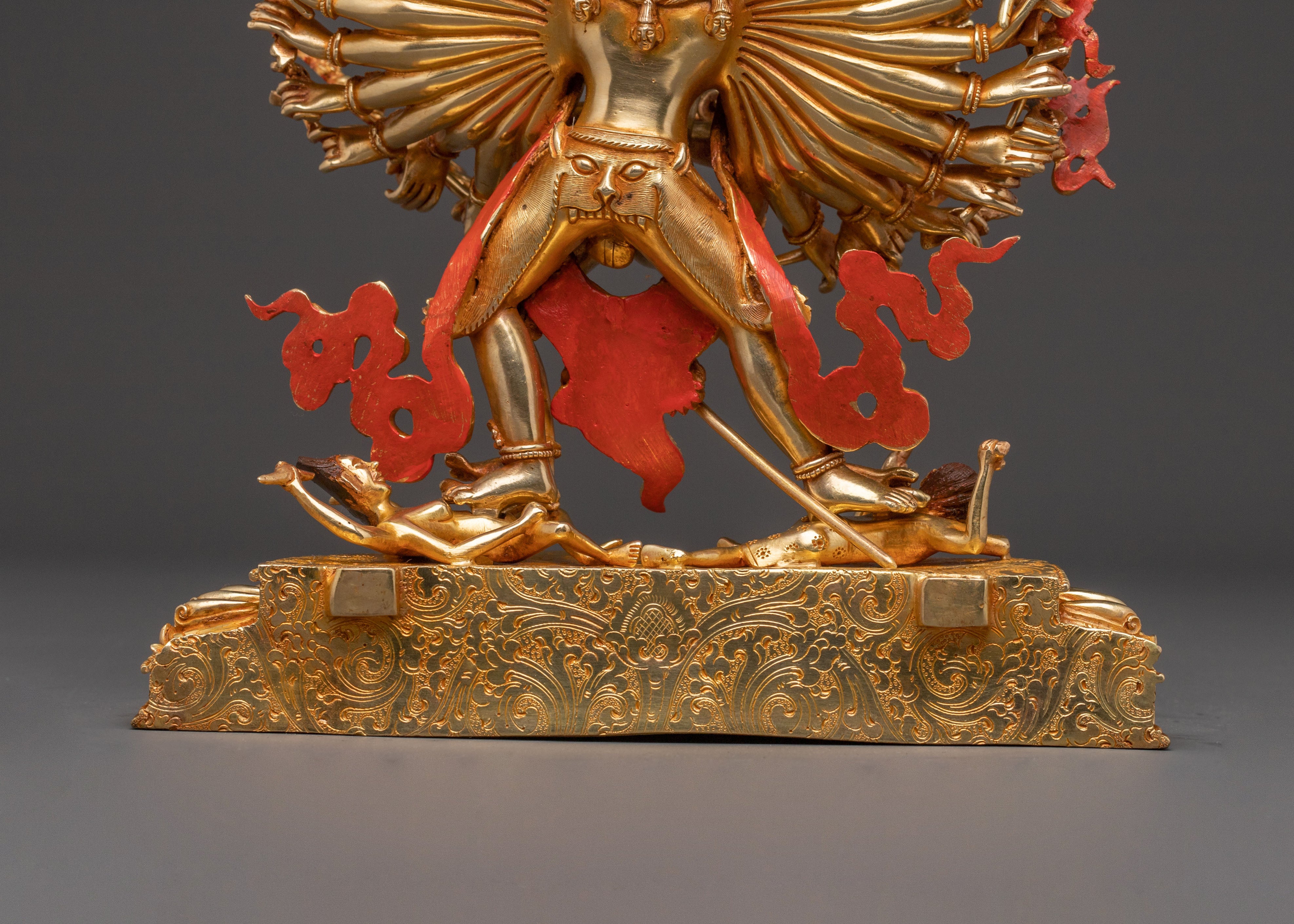 Sacred Statue of Kalachakra - 24K Gold Gilded