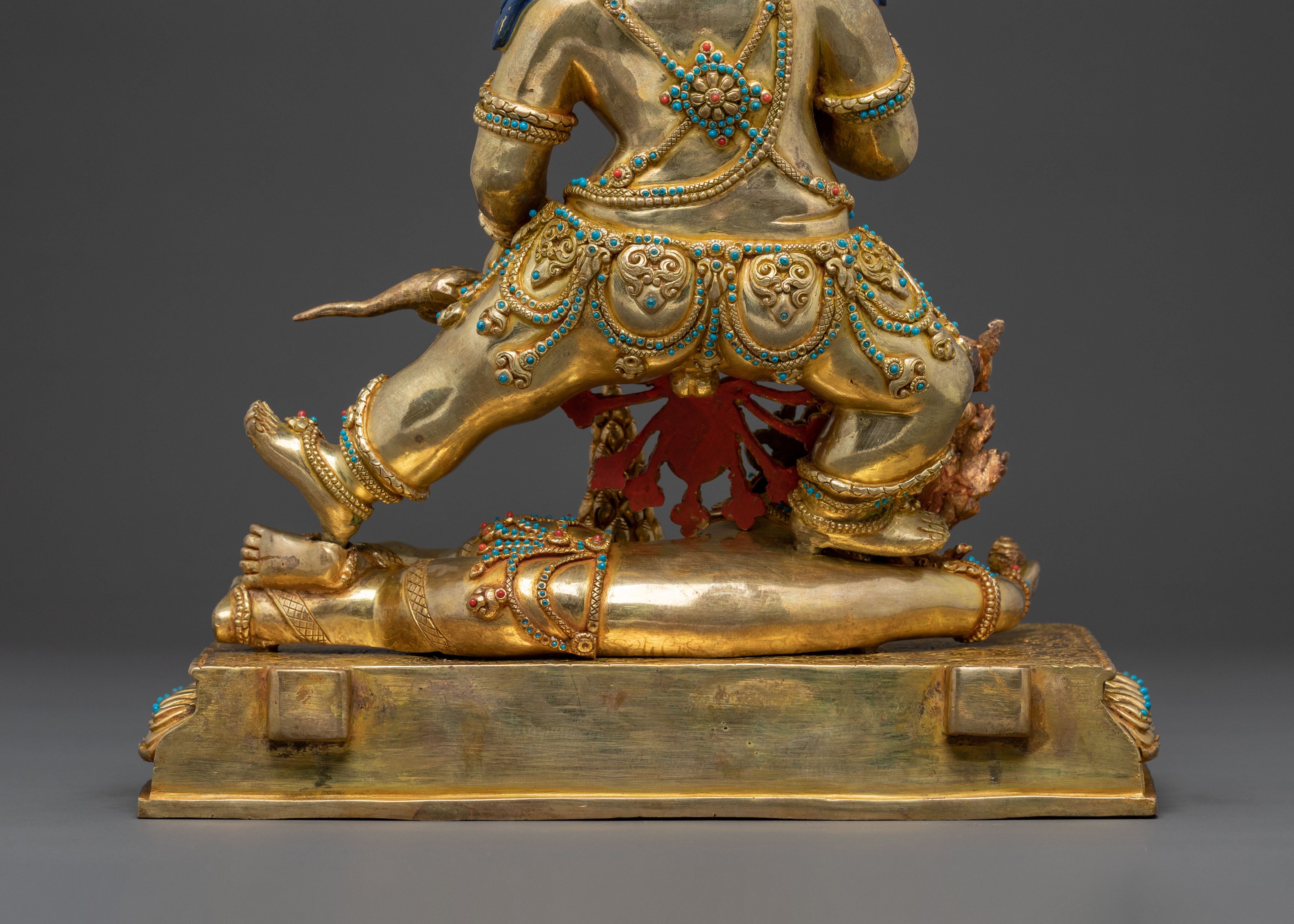 A Radiant Black Dzambhala Spiritual Wealth Statue