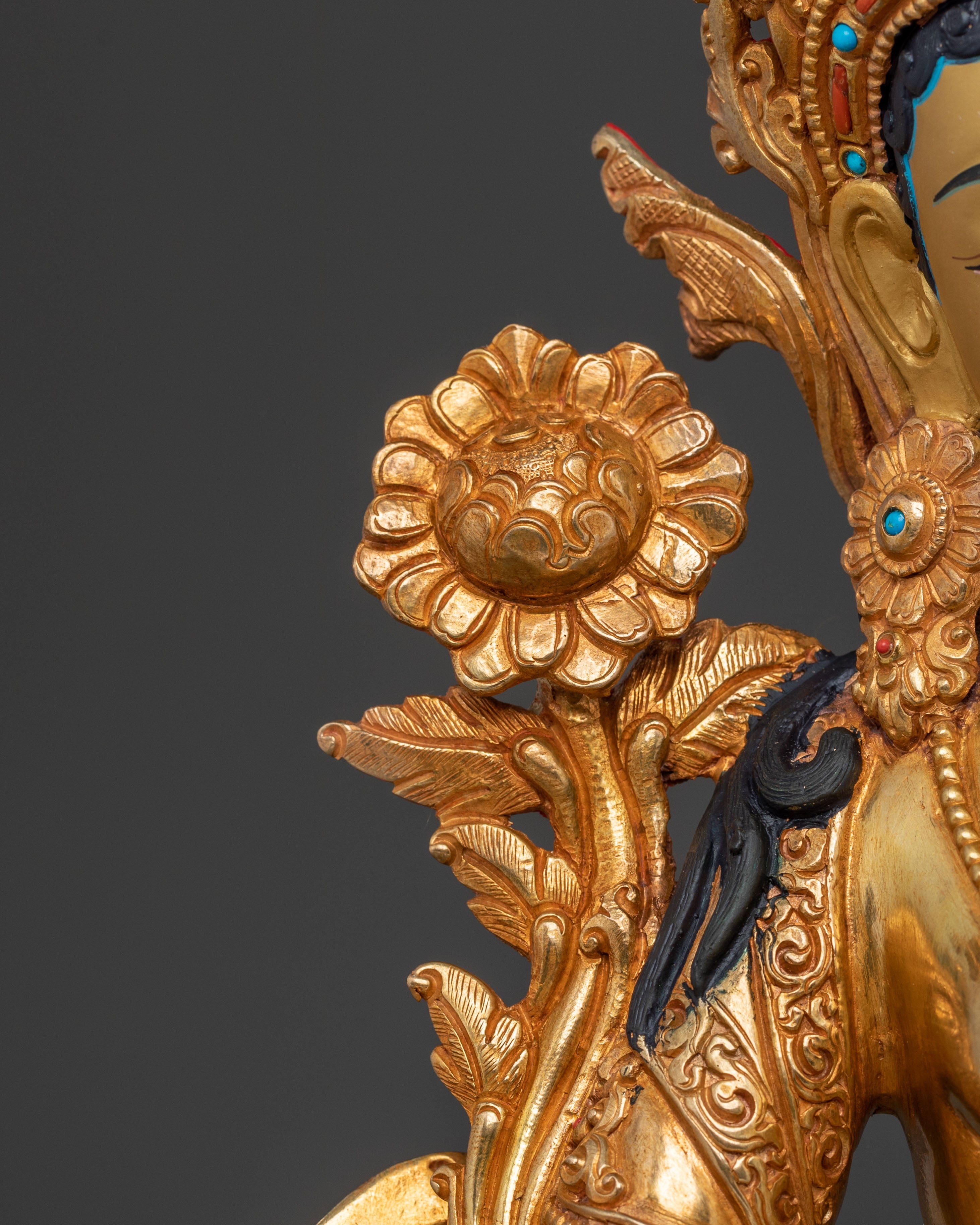 Green Tara Serene Buddhist Deity Statue | Symbol of Compassion