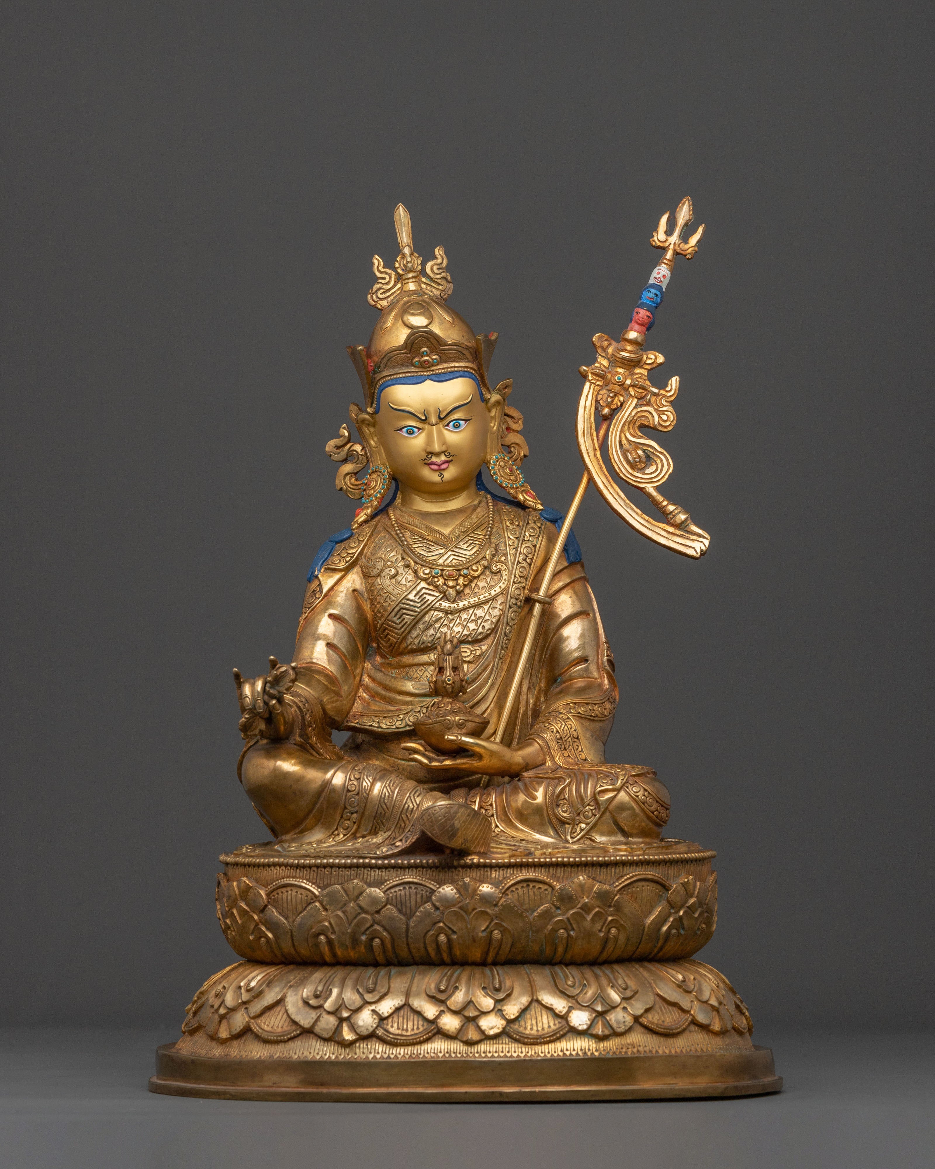 Himalayan Guru Rinpoche Statue for Buddhist Altar