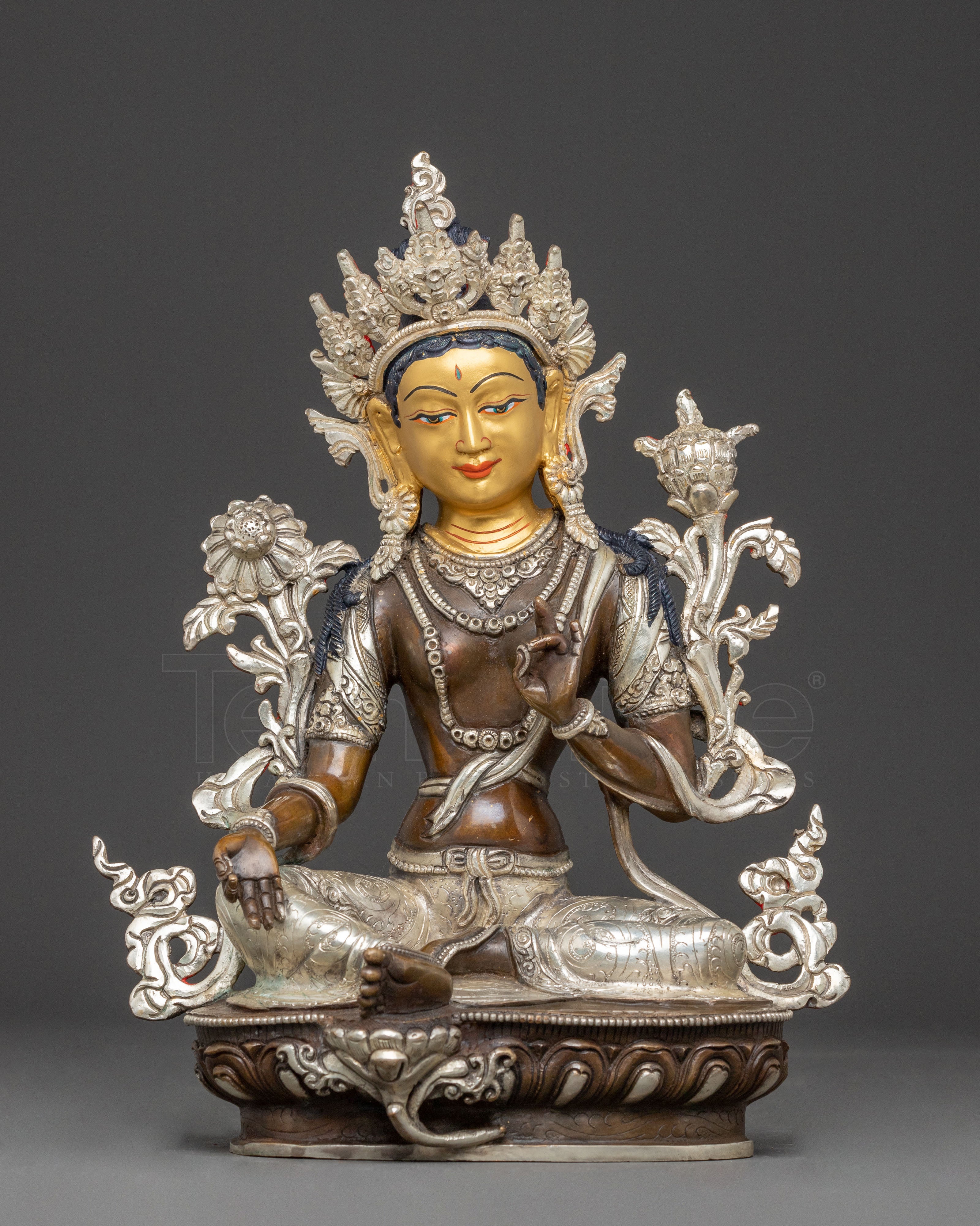 Handmade Shyama Tara Oxidized Statue
