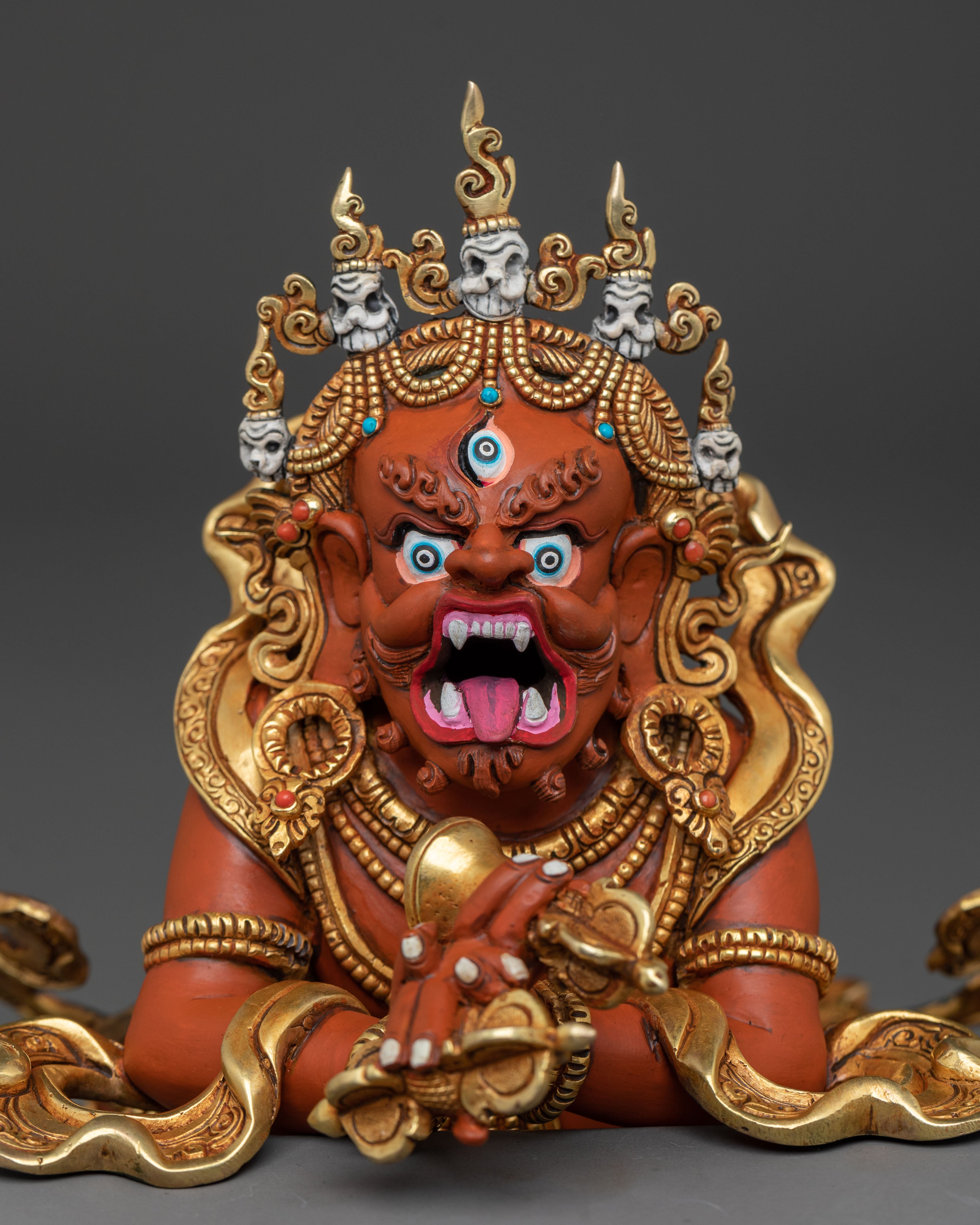 Vajradaka Traditional Sculpture – Exquisite Gilded Copper