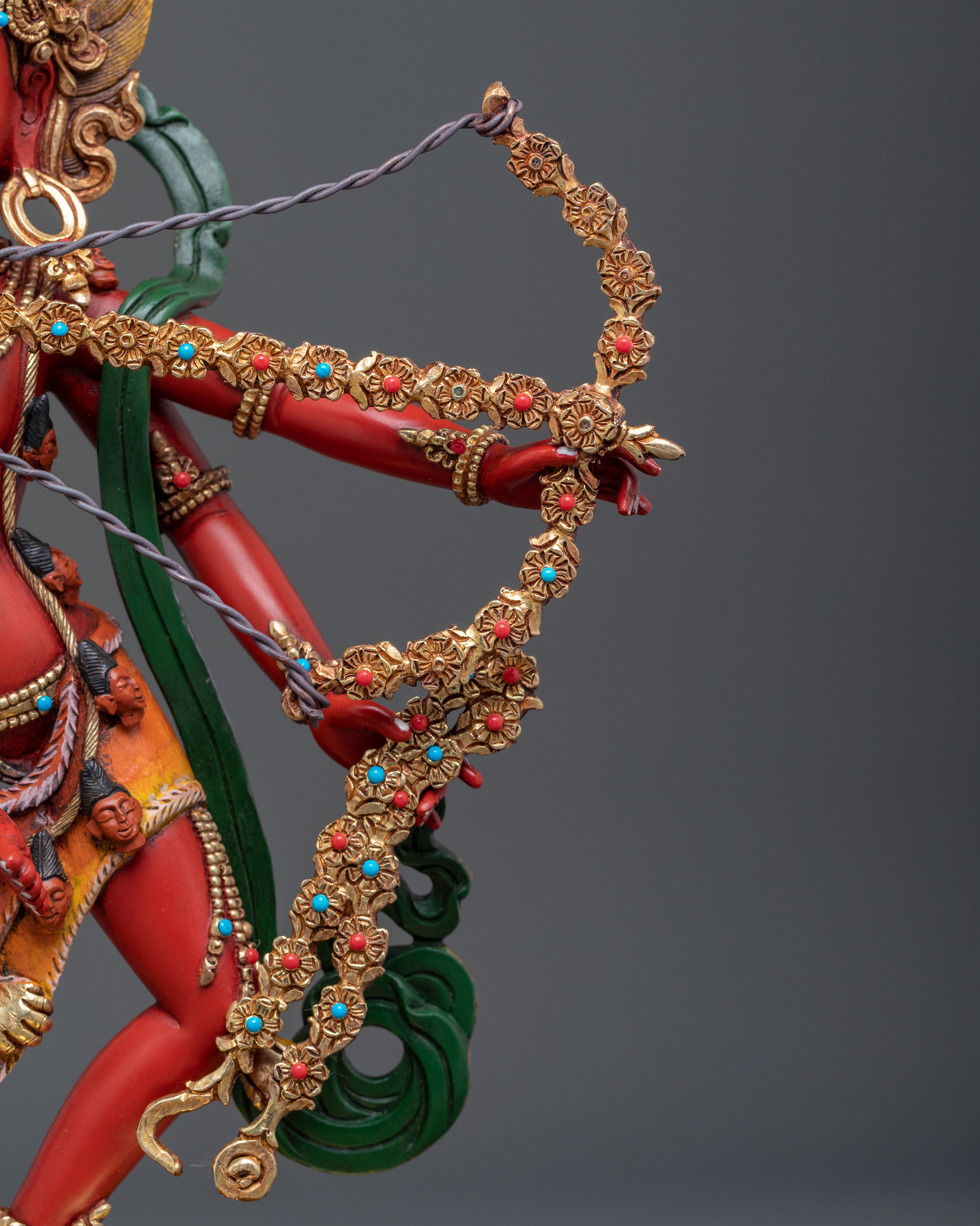 Red Tara: Kurukulla | 24K Gold Gilded Traditional Figure