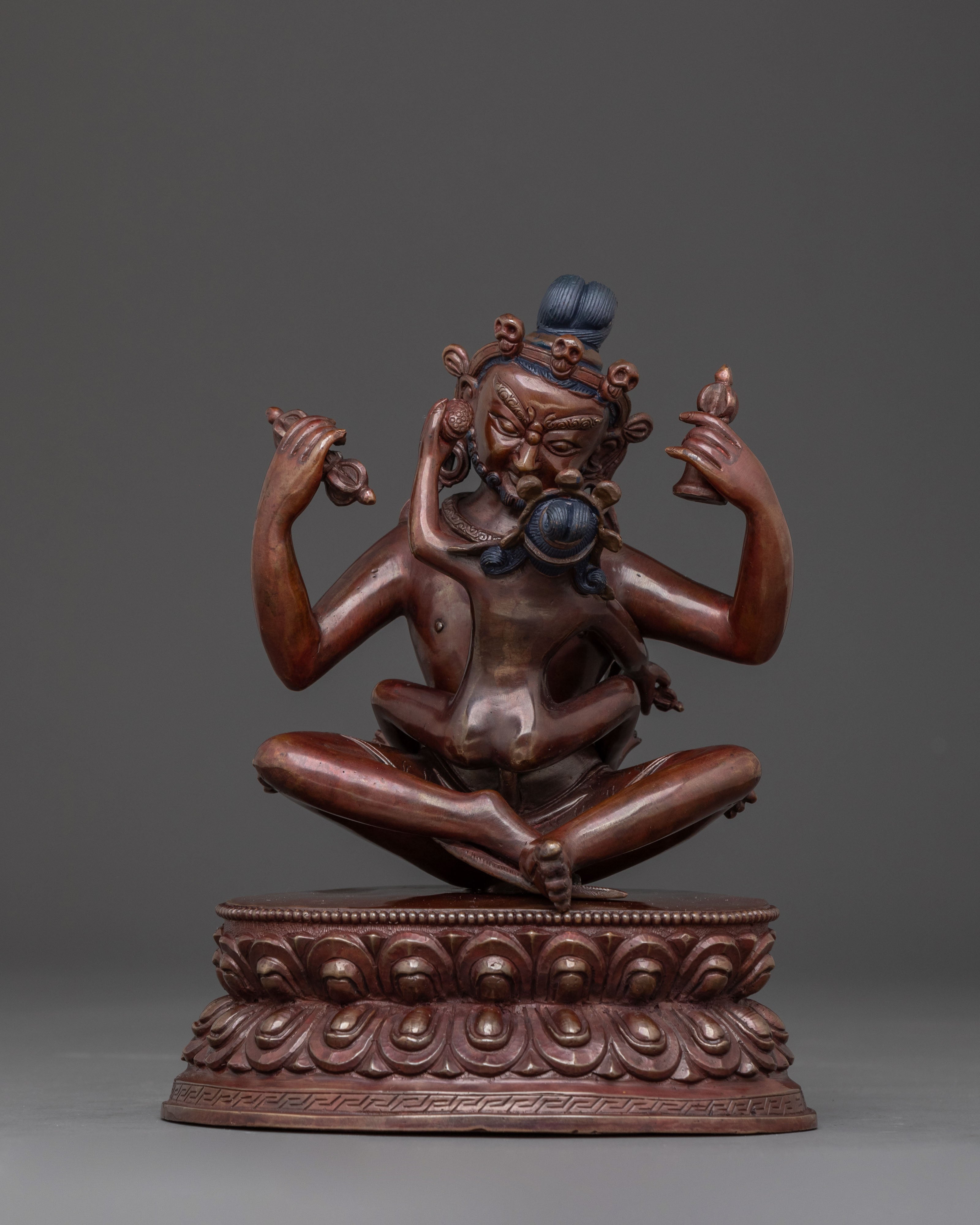 Ghantapa Statue - Oxidized Copper Art