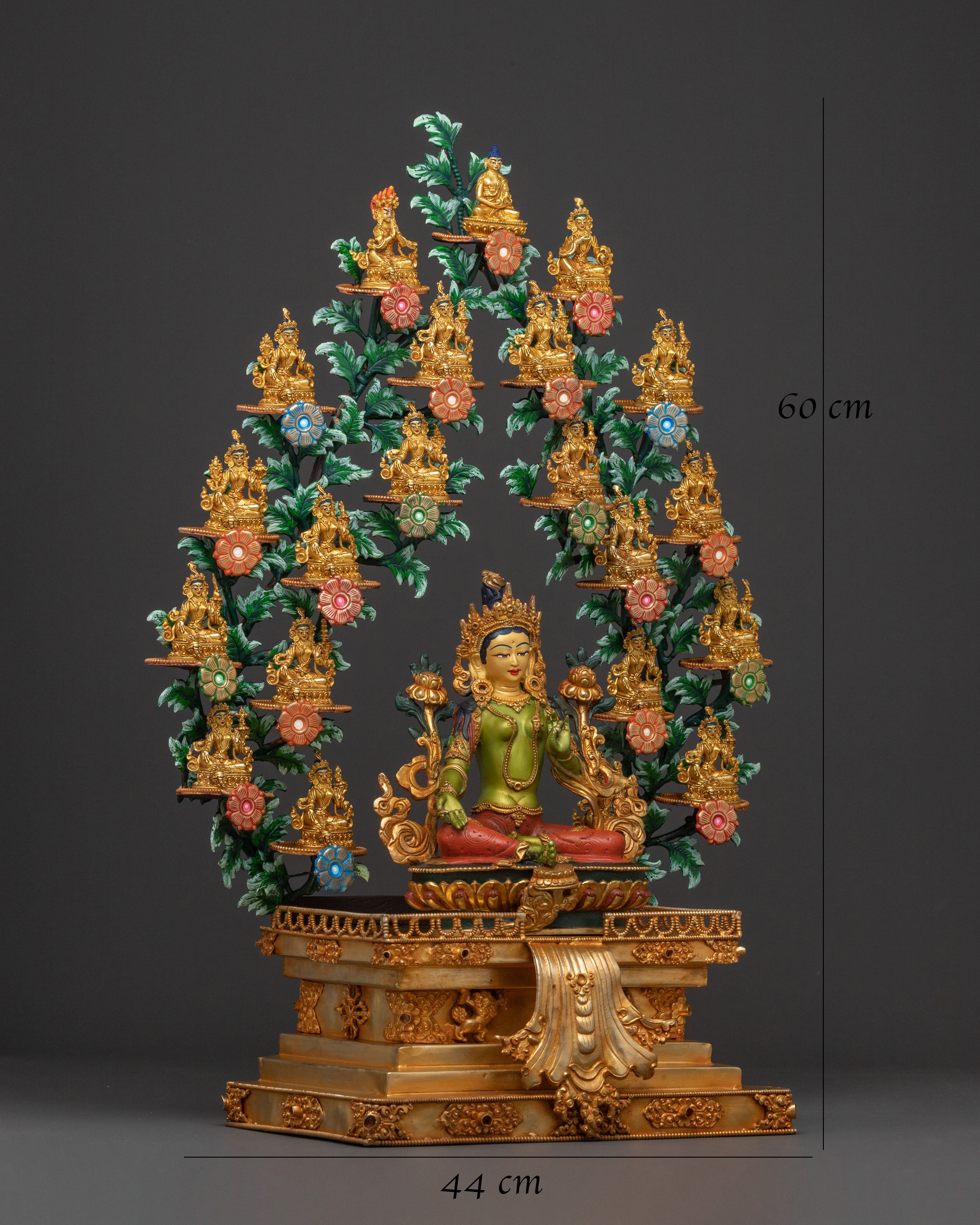 Handcrafted 21 Tara Statue Set | Altar Home Decor