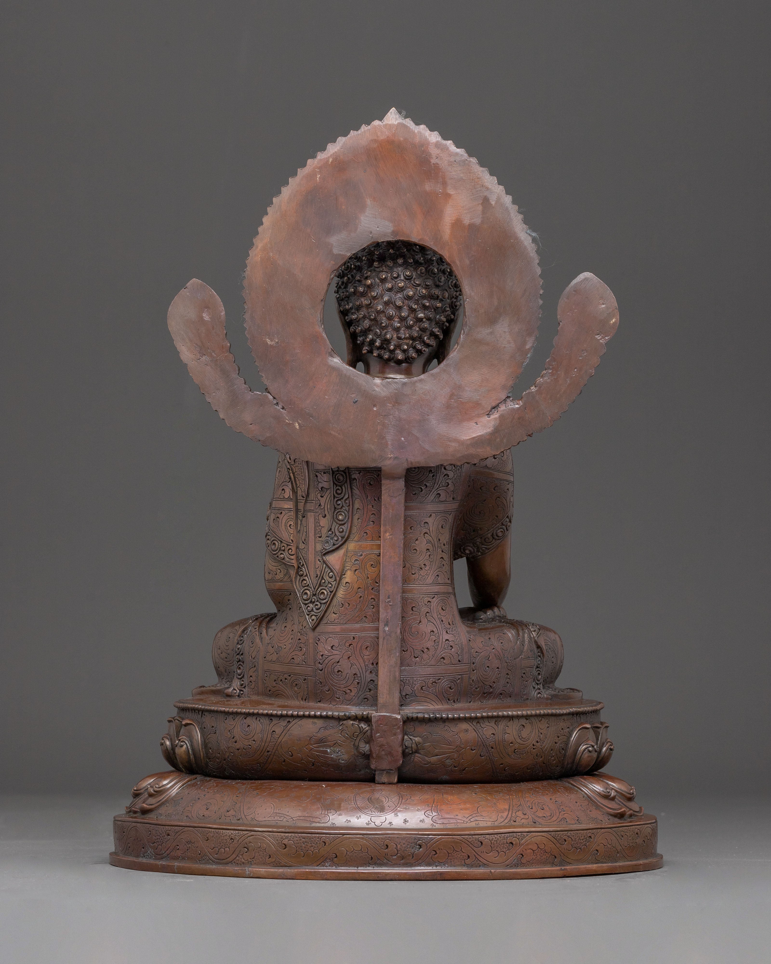 Spiritual Icon Mitrugpa Statue | Oxidized Copper Sculpture