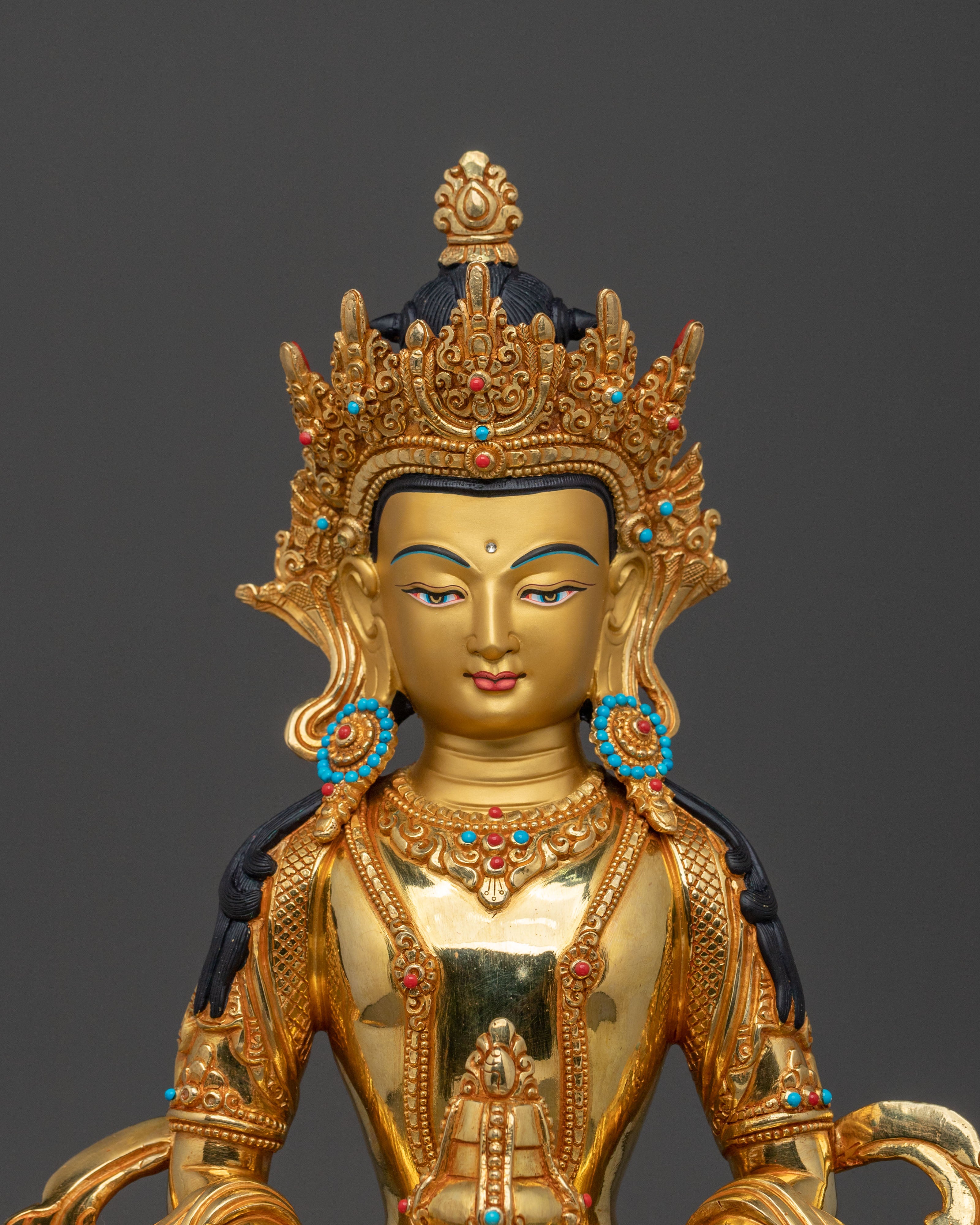 Himalayan Meditating Amitayus Statue | Buddhist Decor