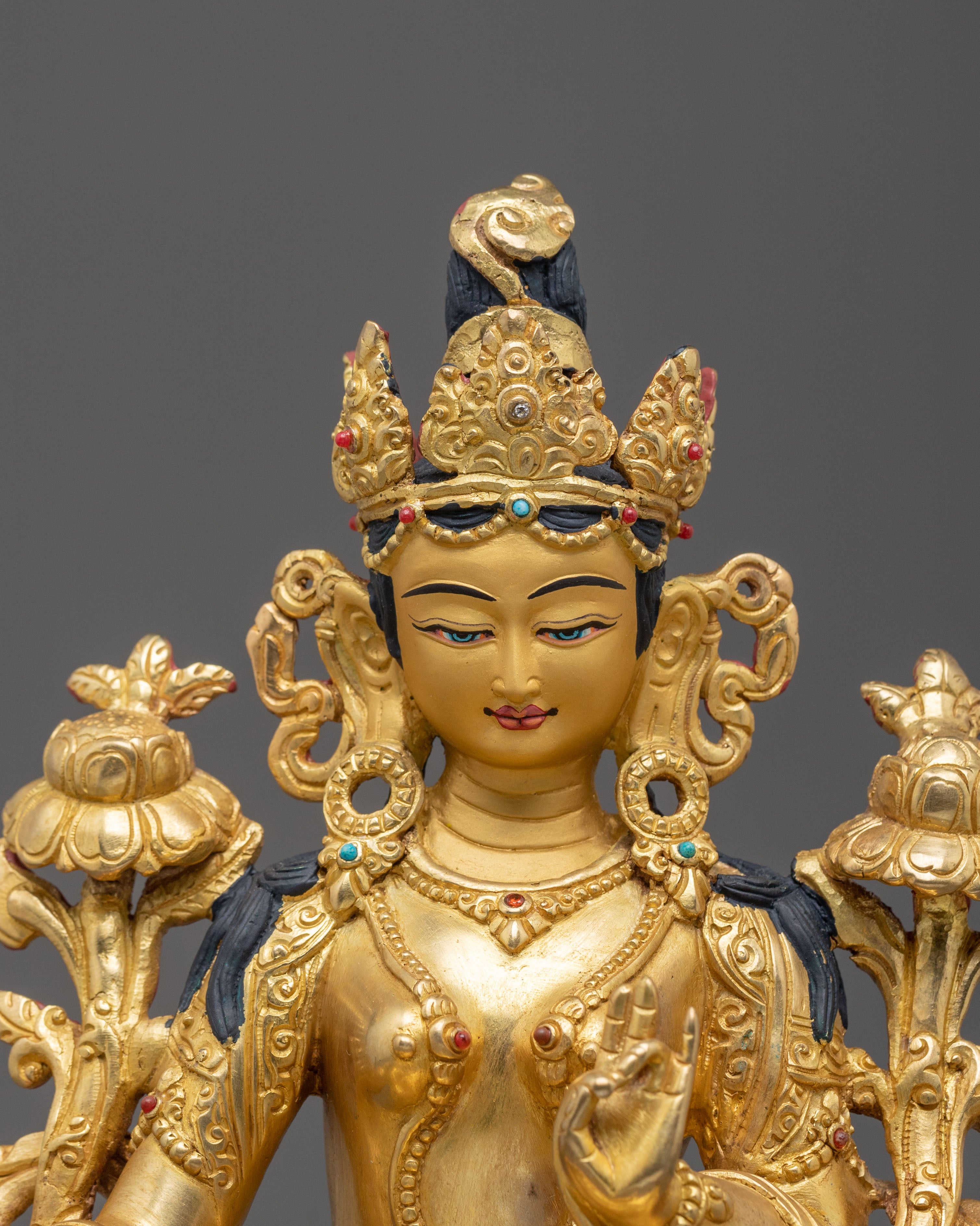 Green Tara Buddhist Altar Statue | Altar Decoration Statue