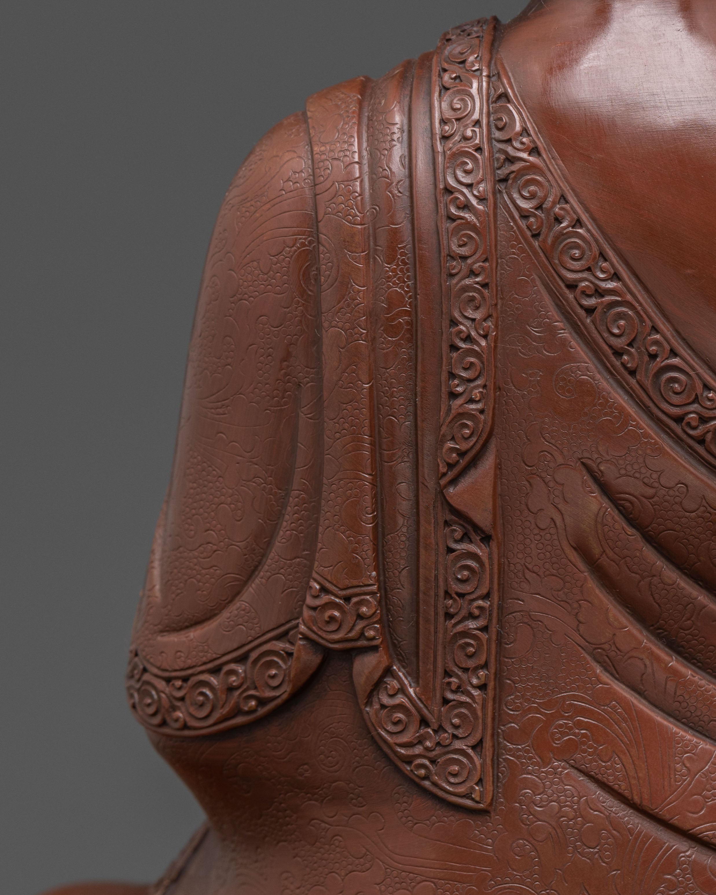 Shakyamuni Buddha Oxidized Copper Statue | Altar Decor