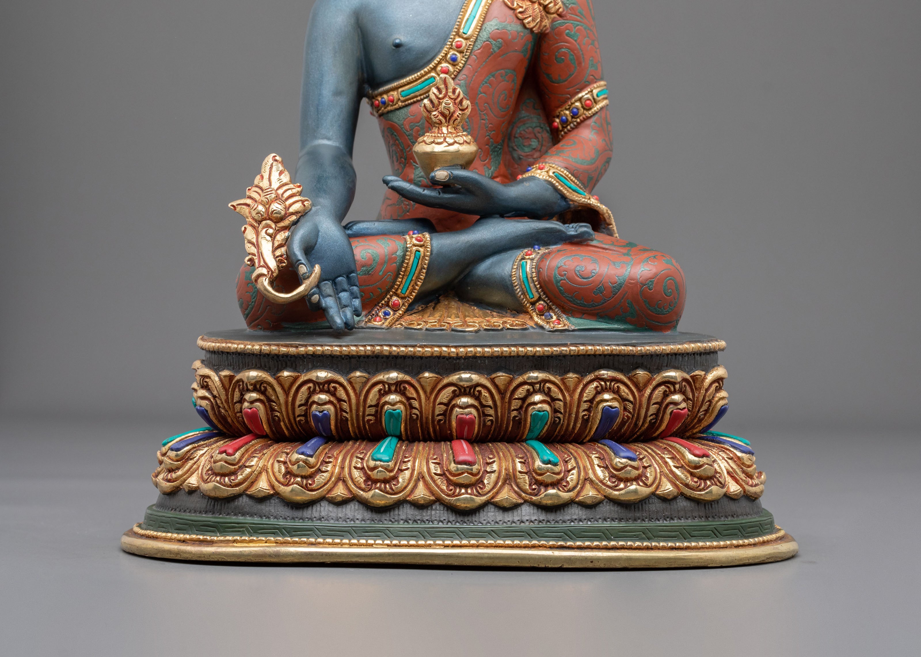 Bhaiṣajyaguru Statue | 24K Gold Gilded Figurine