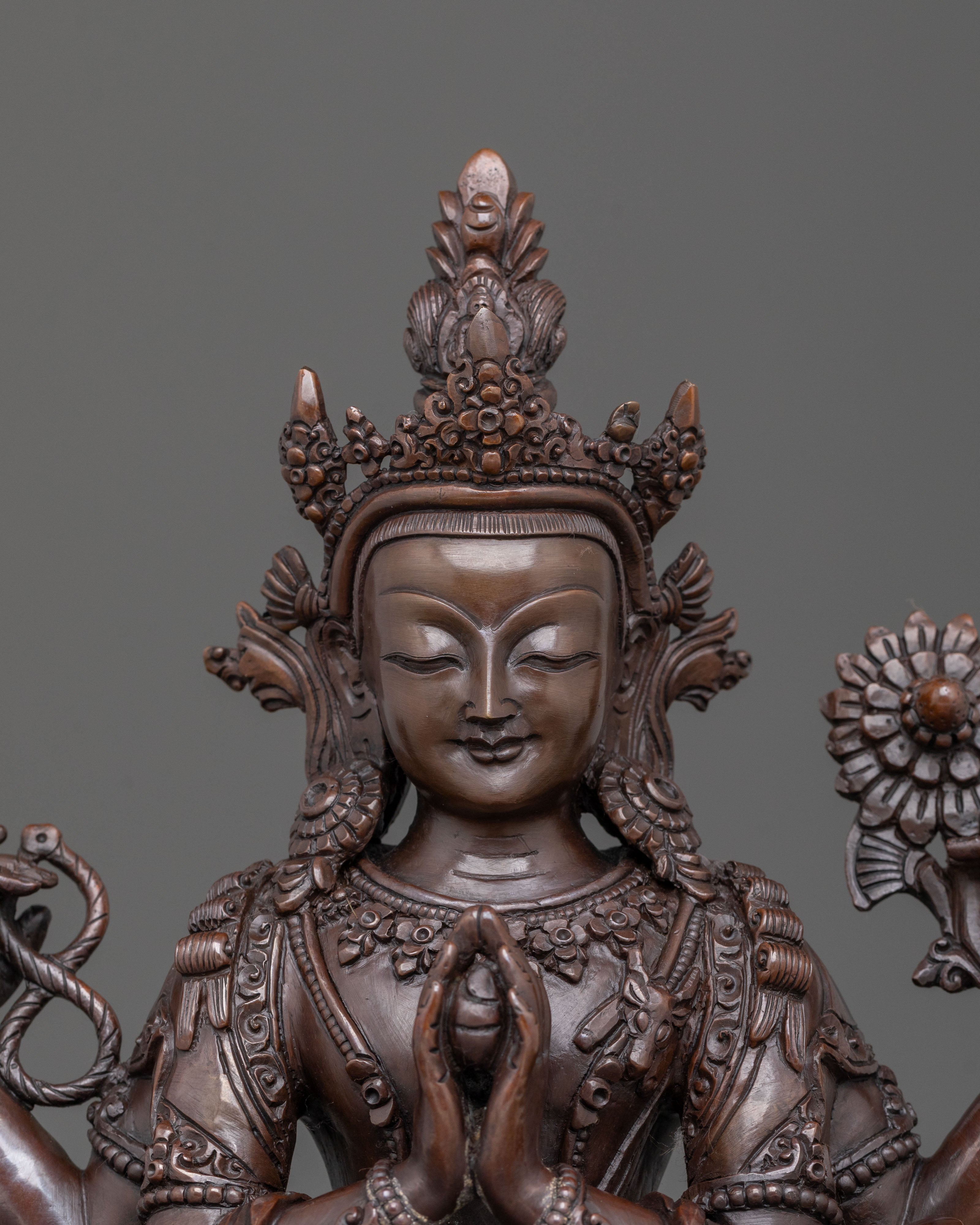 Handmade Chenrezig Statue | Compassionate Bodhisattva
