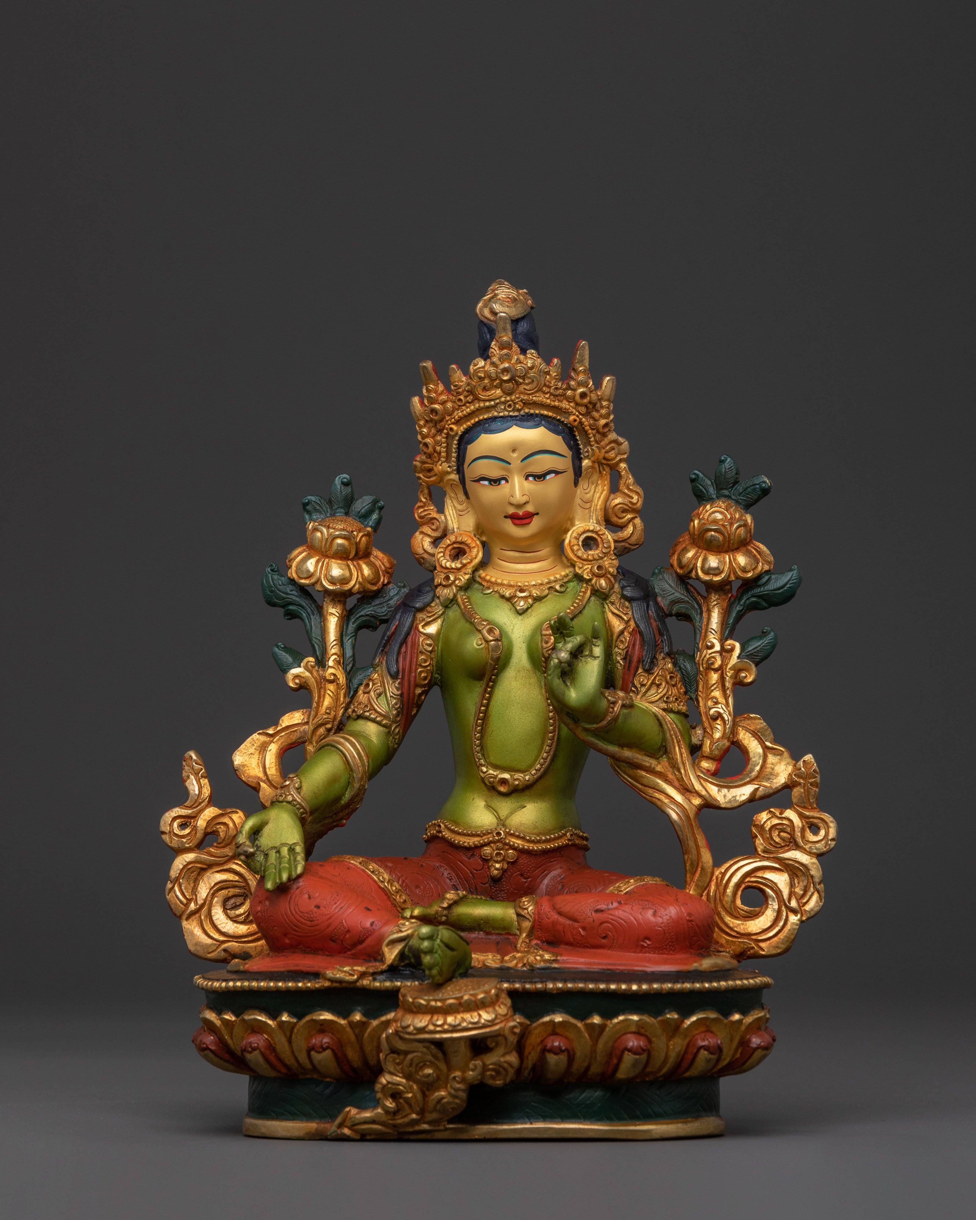 Green Tara Sacred Statue | Compassion Icon