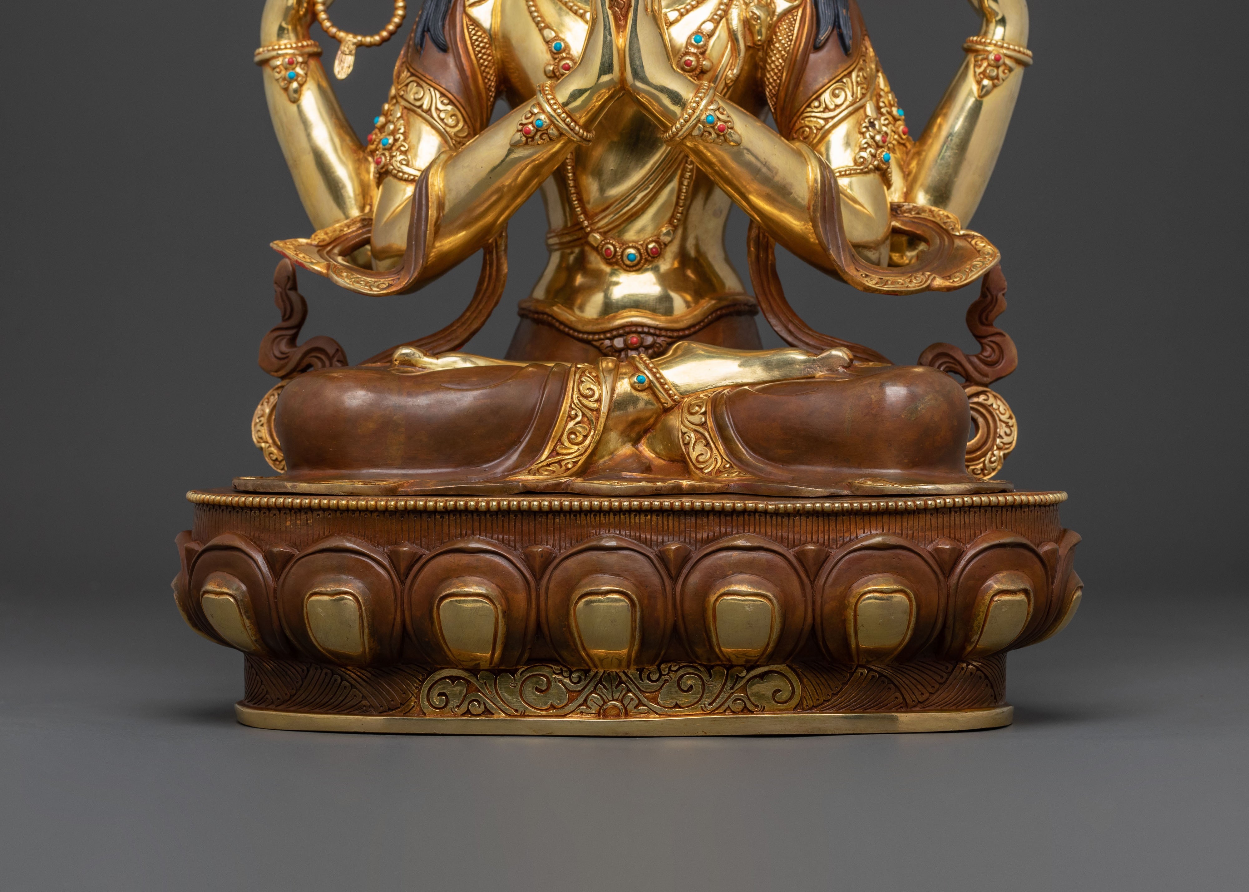 Chenrezig Altar Statue for Rituals | Altar Decor for Spiritual Blessings