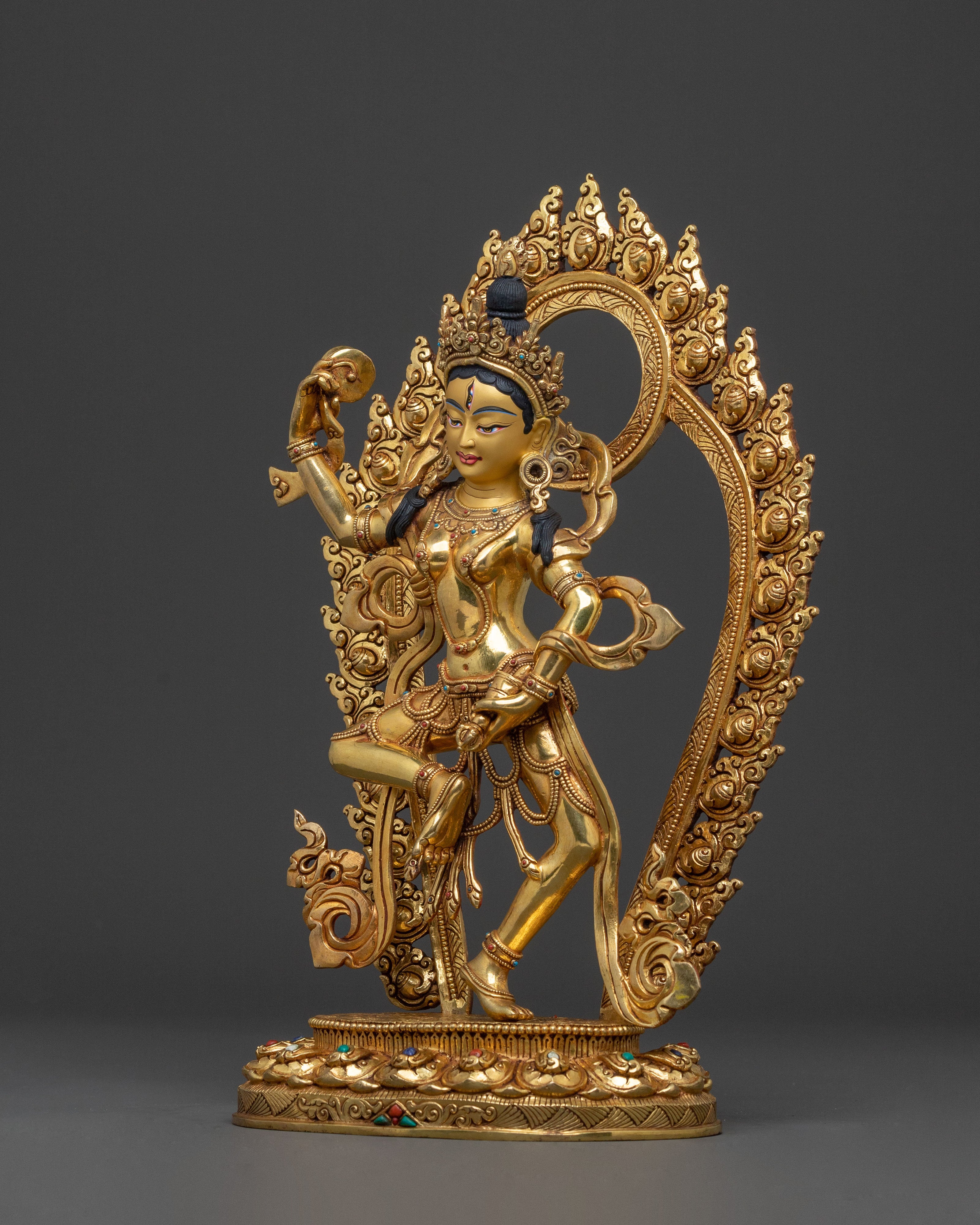 Maching Labdron Statue | 24K Gold Gilded