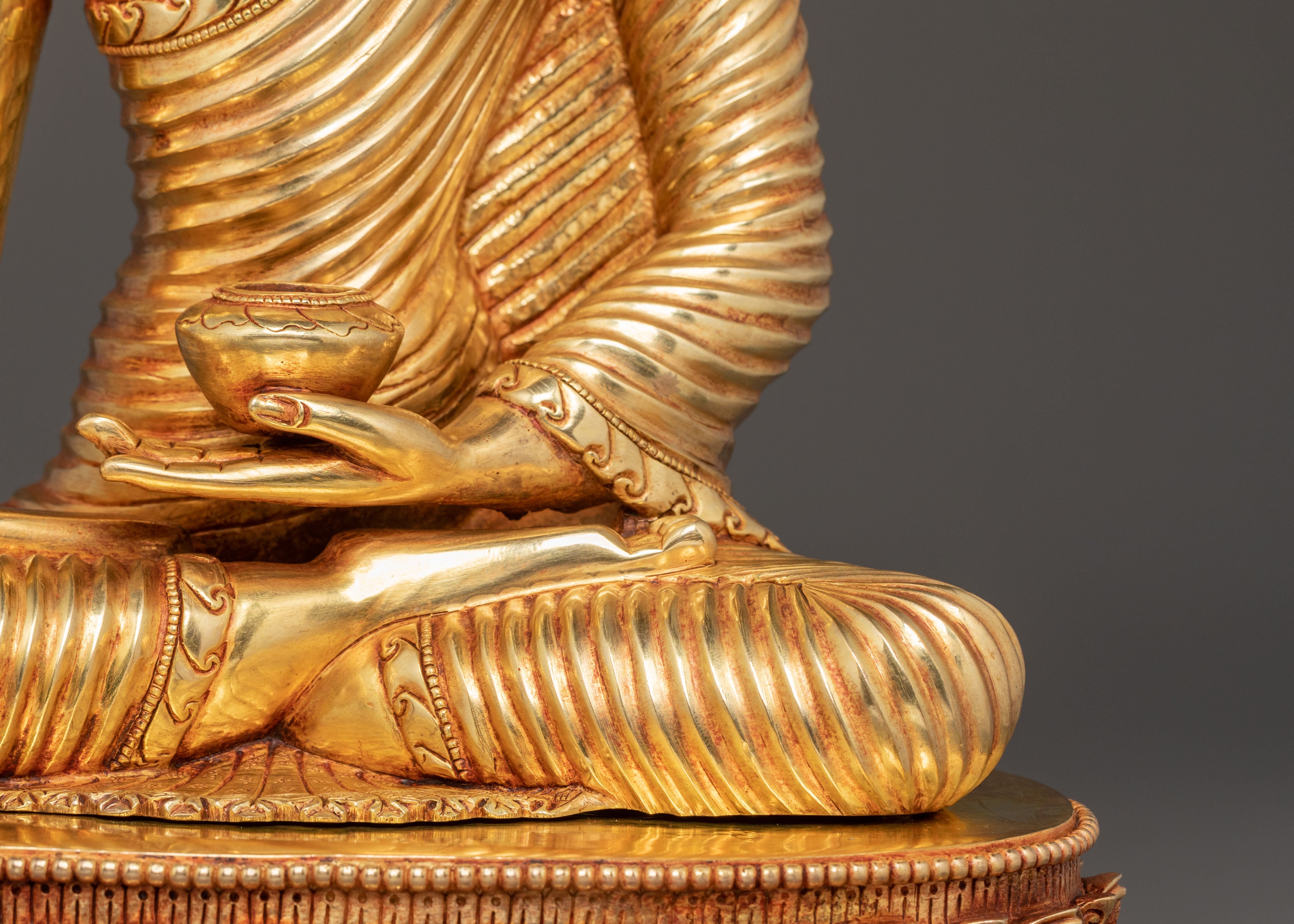 Handmade Copper Shakyamuni Buddha Sculpture | Gautama Buddha Statue