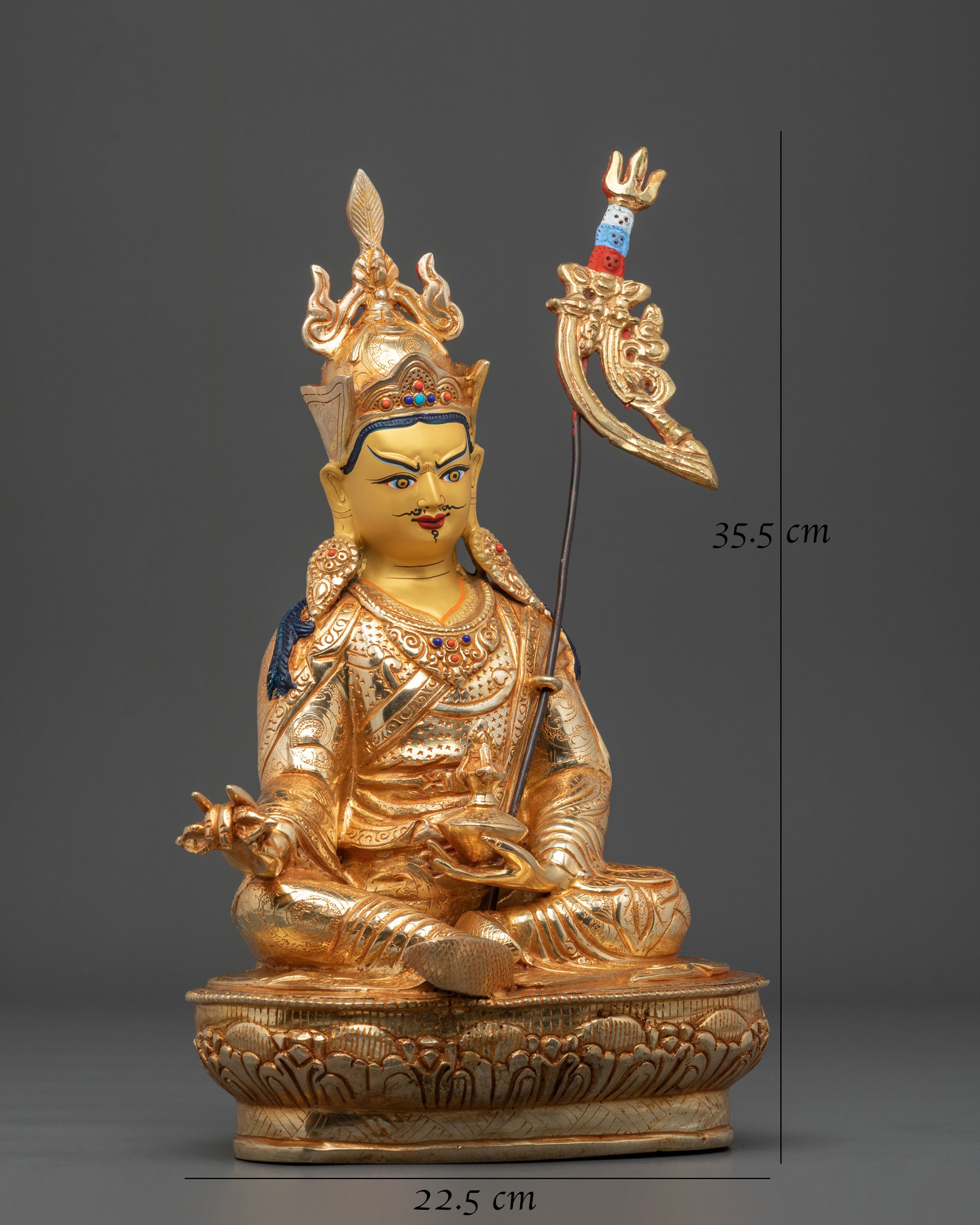 Guru Rinpoche Sacred Statue | Tibetan Buddhist Guru Figurine