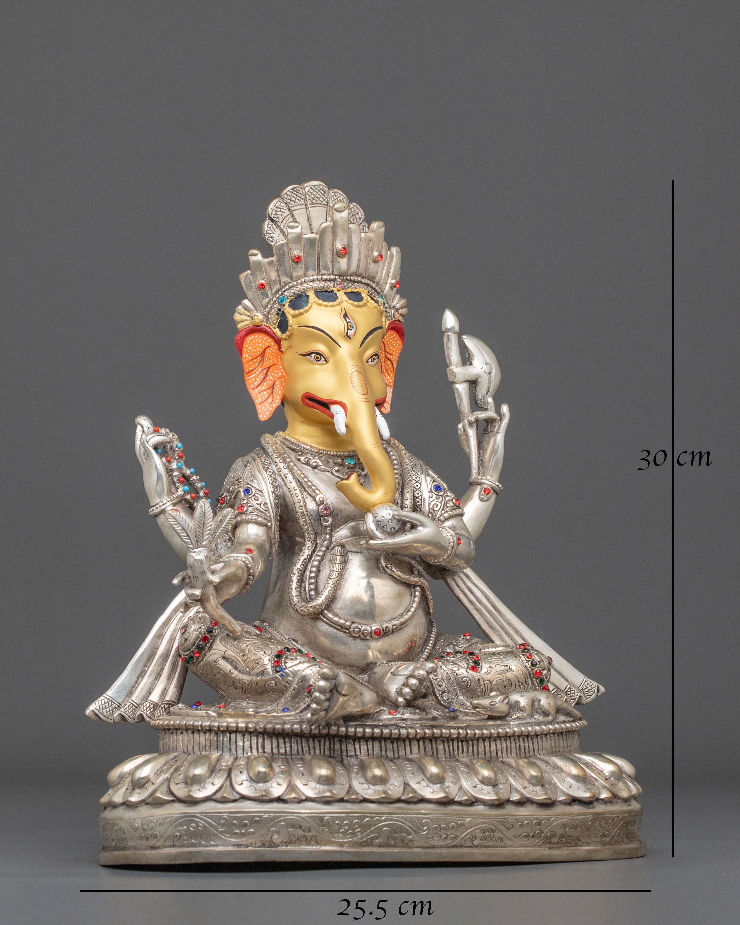 God Ganesha 24K Gold Gilded Statue | Majestic Figurine