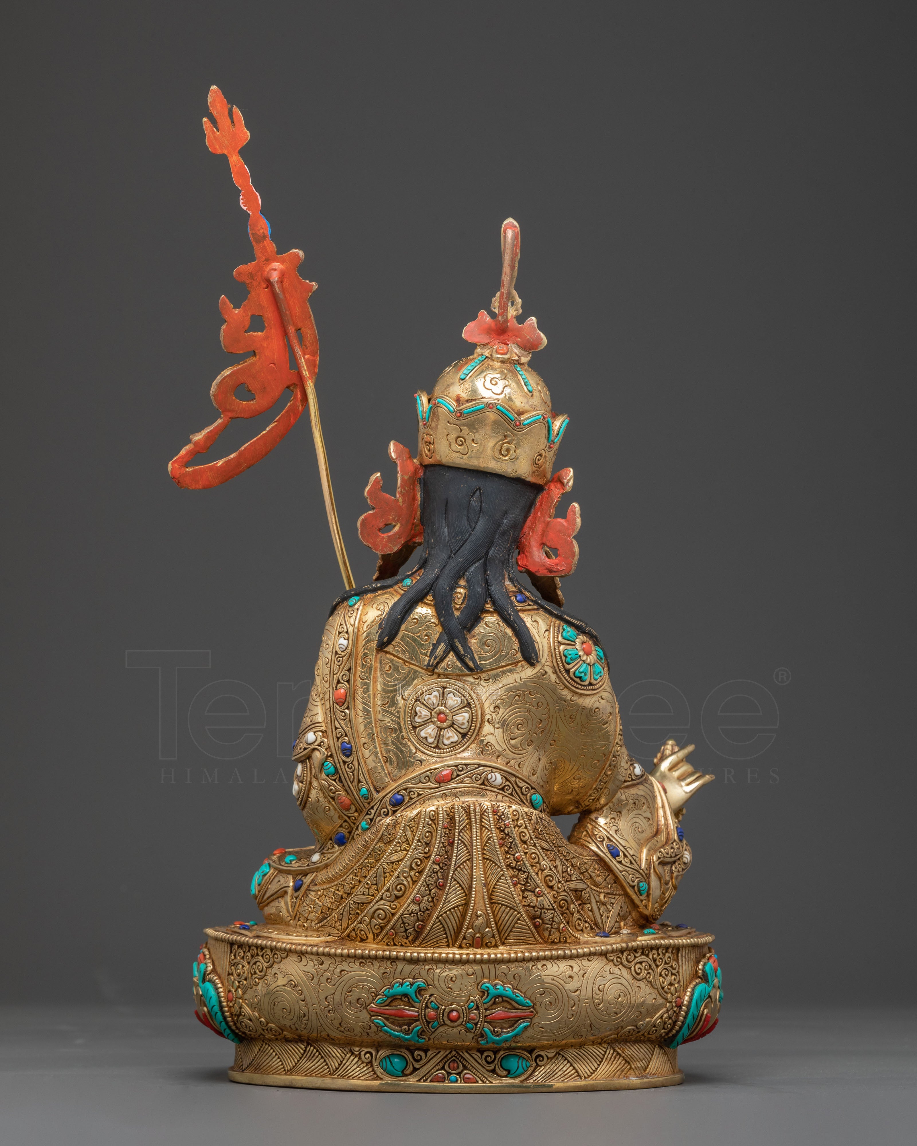 Guru Rinpoche Enlightened Statue: 24K Gold Gilded