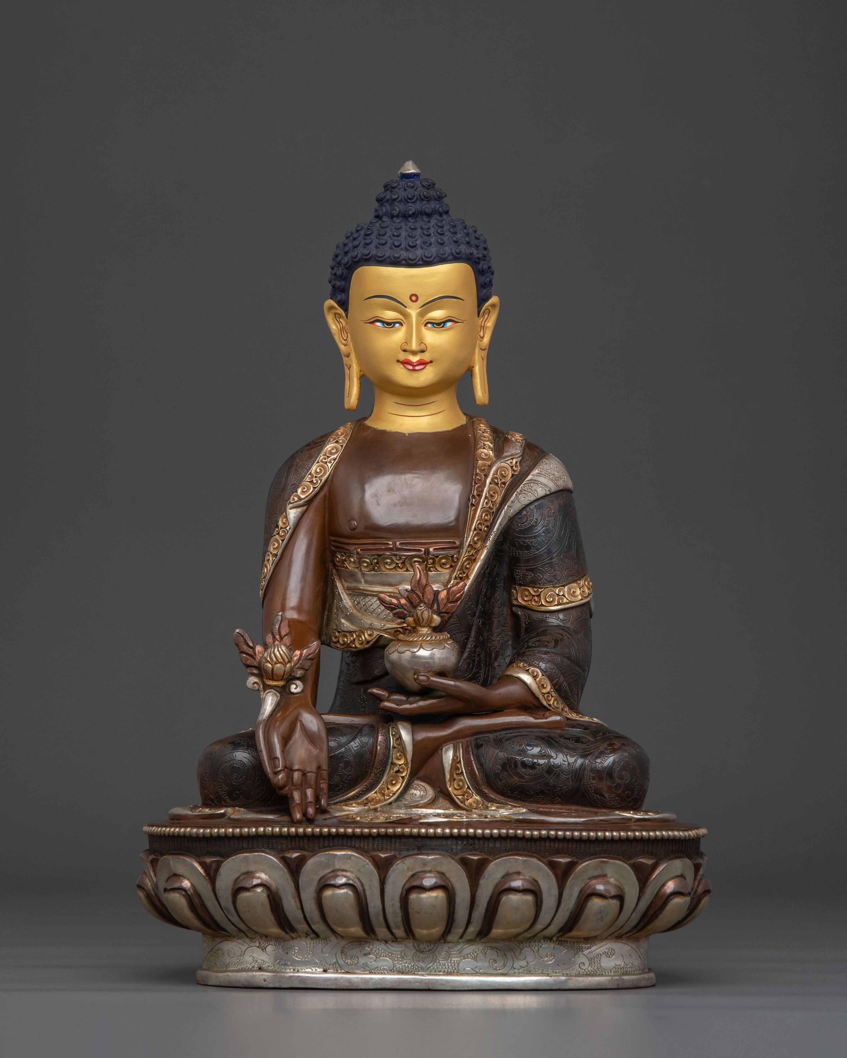 Himalayan Medicine Buddha Statue: Healing Buddha Sculpture