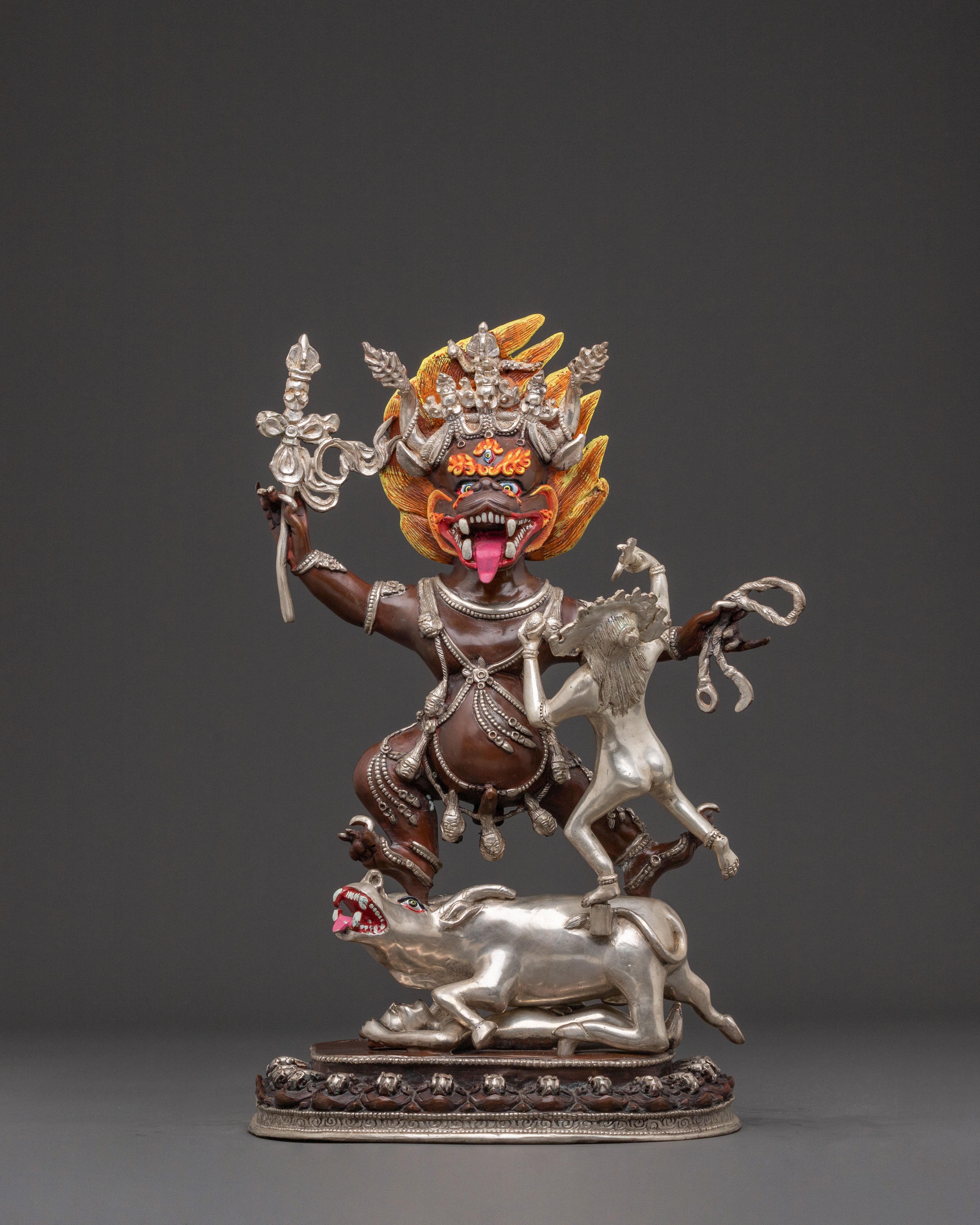 Sacred Statue of Yamantaka with Vajravetali – Protective Fury