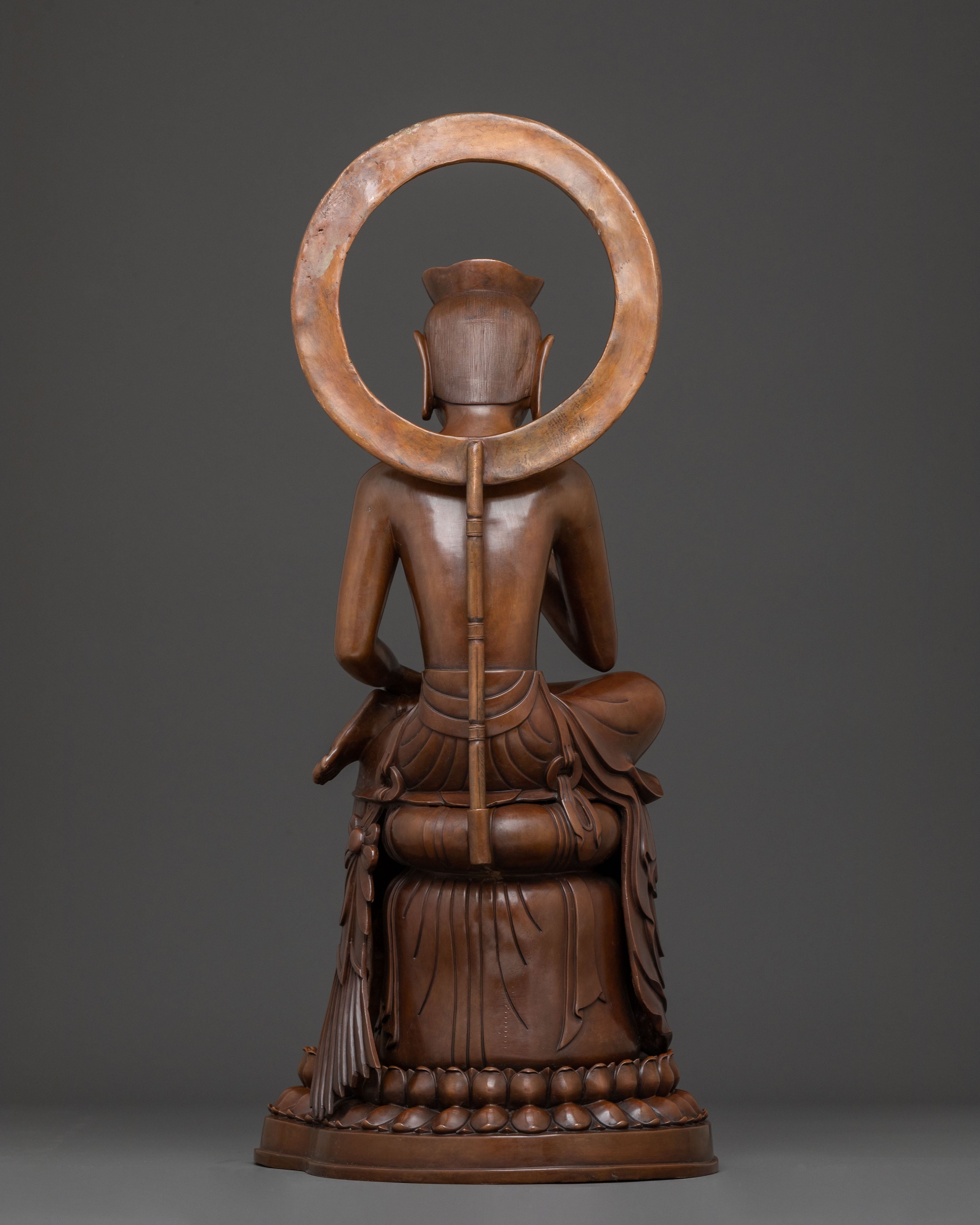 Oxidized Copper Guanyin Statue: Home Altar