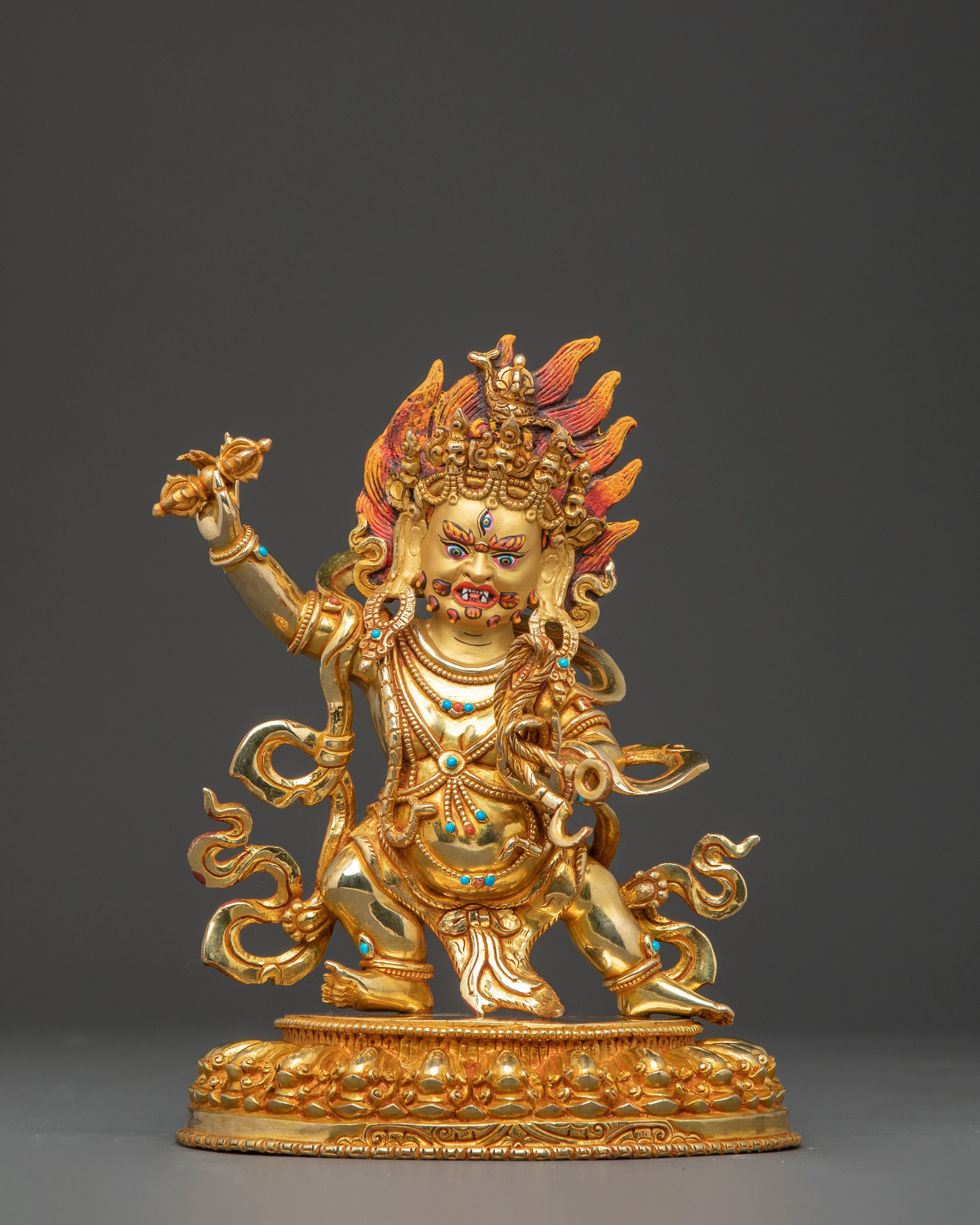 Vajrapani Guardian Bodhisattva Statue – Handcrafted Gold Gilded Copper Statue
