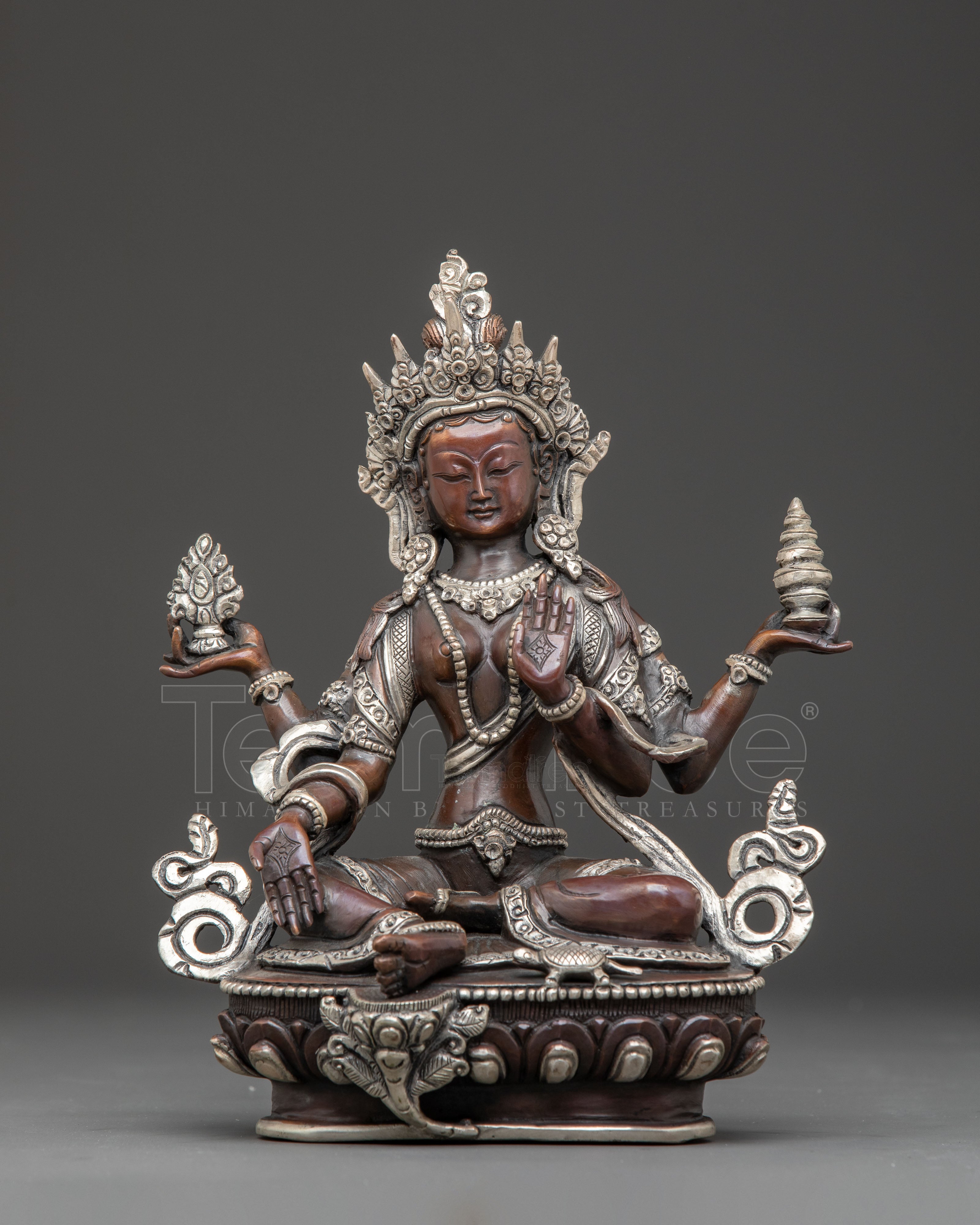 Wealth Goddess Laxmi Copper Statue | Handcrafted Spiritual Decor